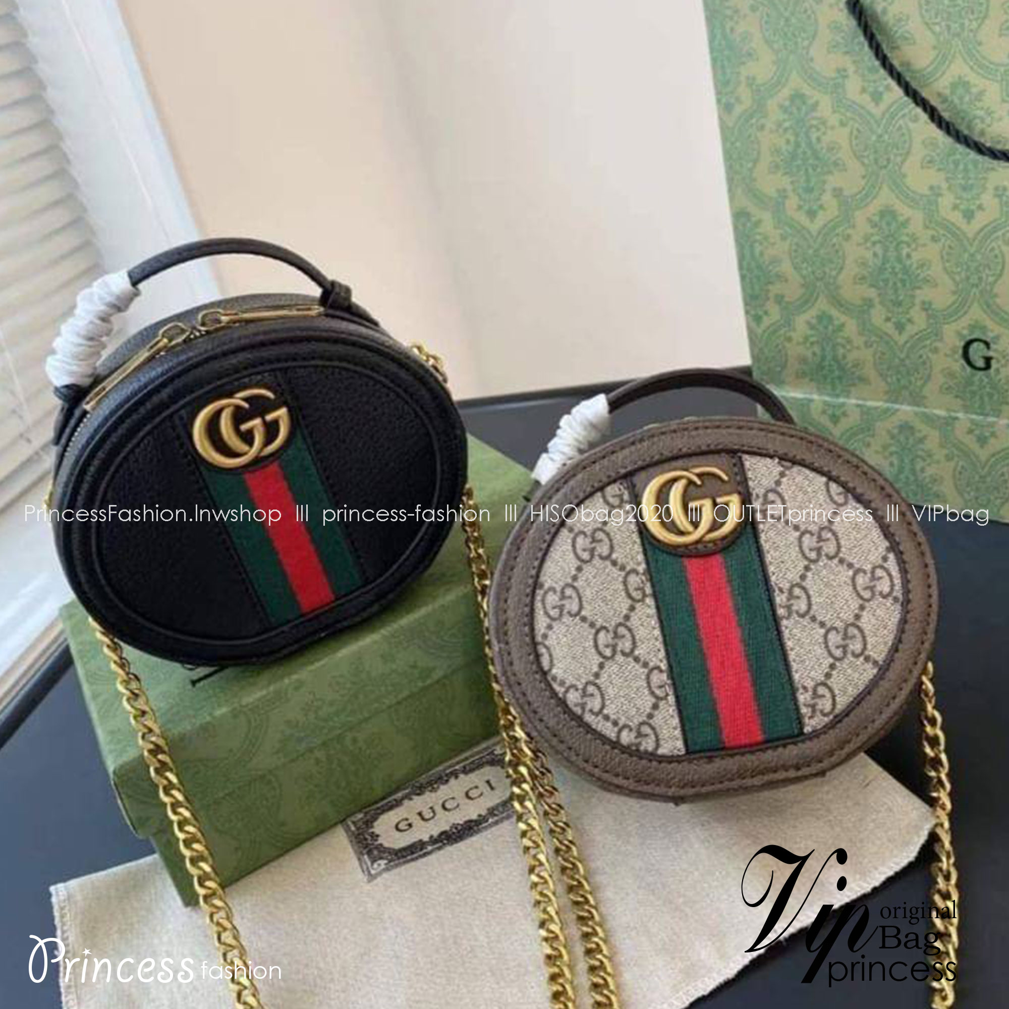 GUCCI OPHIDIA MINI CHAIN BAG กระเป๋าทรงกลมสวยเด่น มีดีเทลเพิ่มความหรู วัสดุหนังแคนวาสสลับหนัง ใบเล็กน่ารักภายในโล่งกว้าง พร้อมสายสะพายโซ่ ราคาสุดคุ้ม เป็นอีกหนึ่งรุ่นที่สาวๆตามหา ต้องไม่พลาดเลยน้า!!