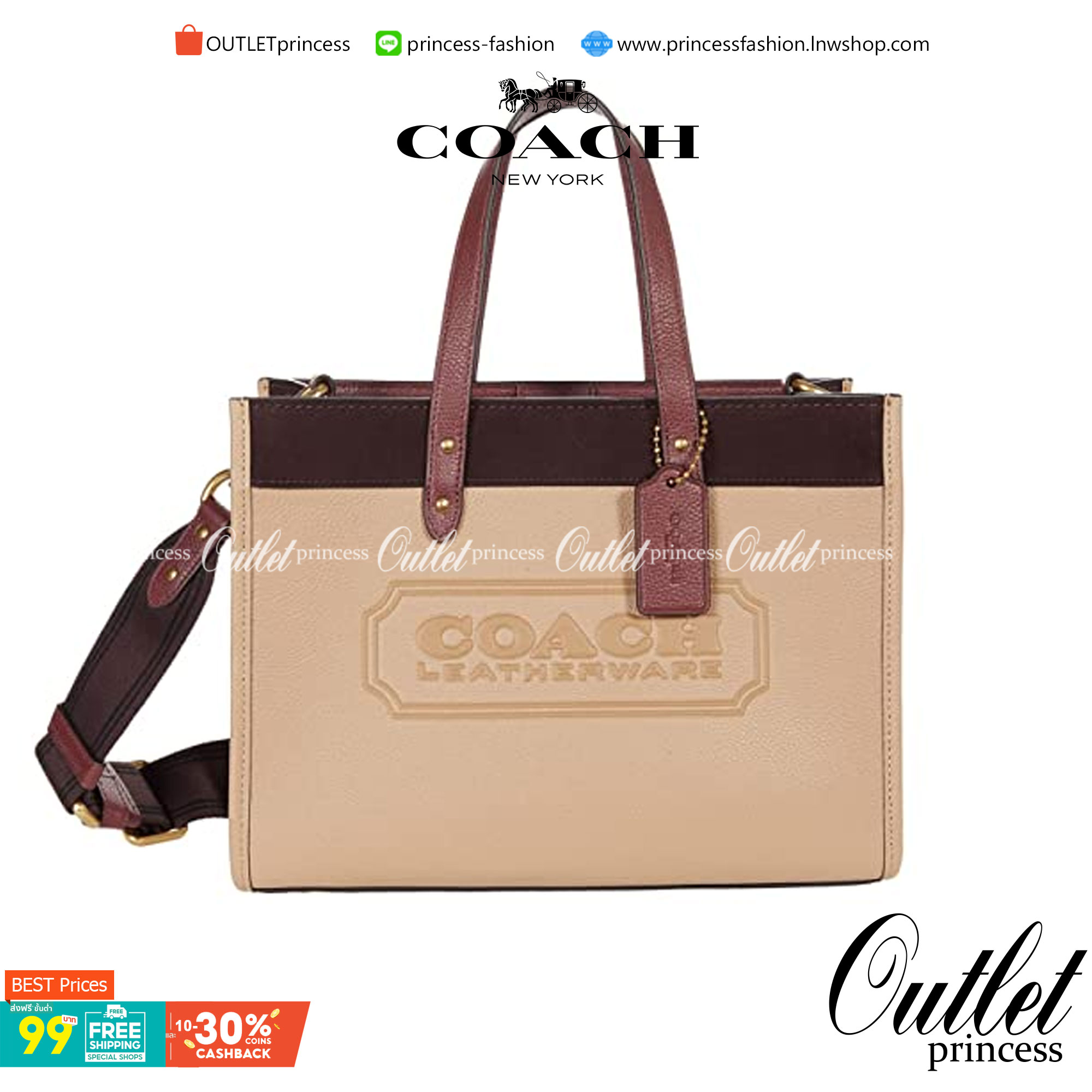 COACH FIELD TOTE IN COLORBLOCK WITH COACH BADGE ((C6035)) 📌พร้อมส่ง ยังไม่มีในไทยแน่นอนนจ้าา😘 กระเป๋าทรง Tote ที่สาวๆต้องมีติดตัวสักใบ! รุ่นนี้ใช้หนังแท้อย่างดี หนังนิ่ม สวยมากๆค่ะ หลงรักแน่นอน