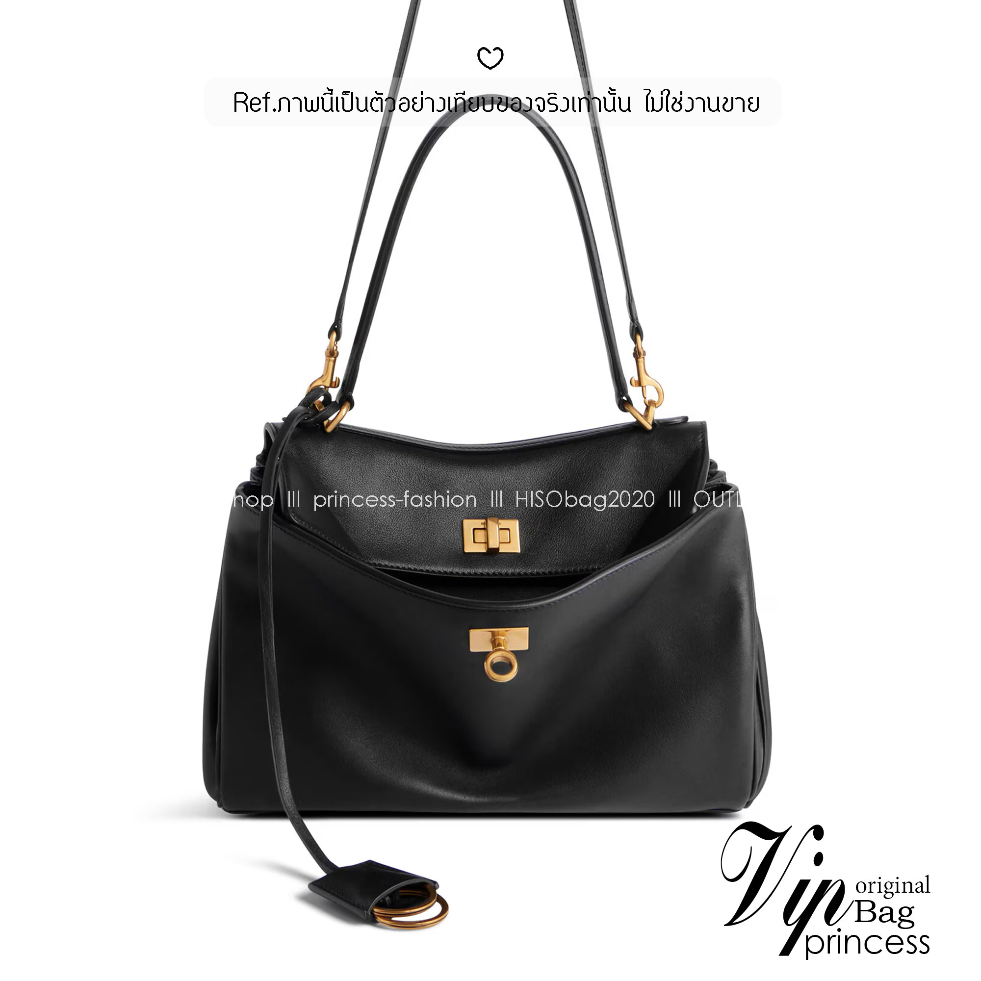 Balenciaga Rodeo Small Handbag in Black 25cm กระเป๋าสะพายหนังเรียบผิวสัมผัสนุ่มสบายผิว ดีไซน์เรียบหรูตามเอกลักษณ์ของแบรนด์ ภายในโล่งกว้าง จุของได้เยอะ