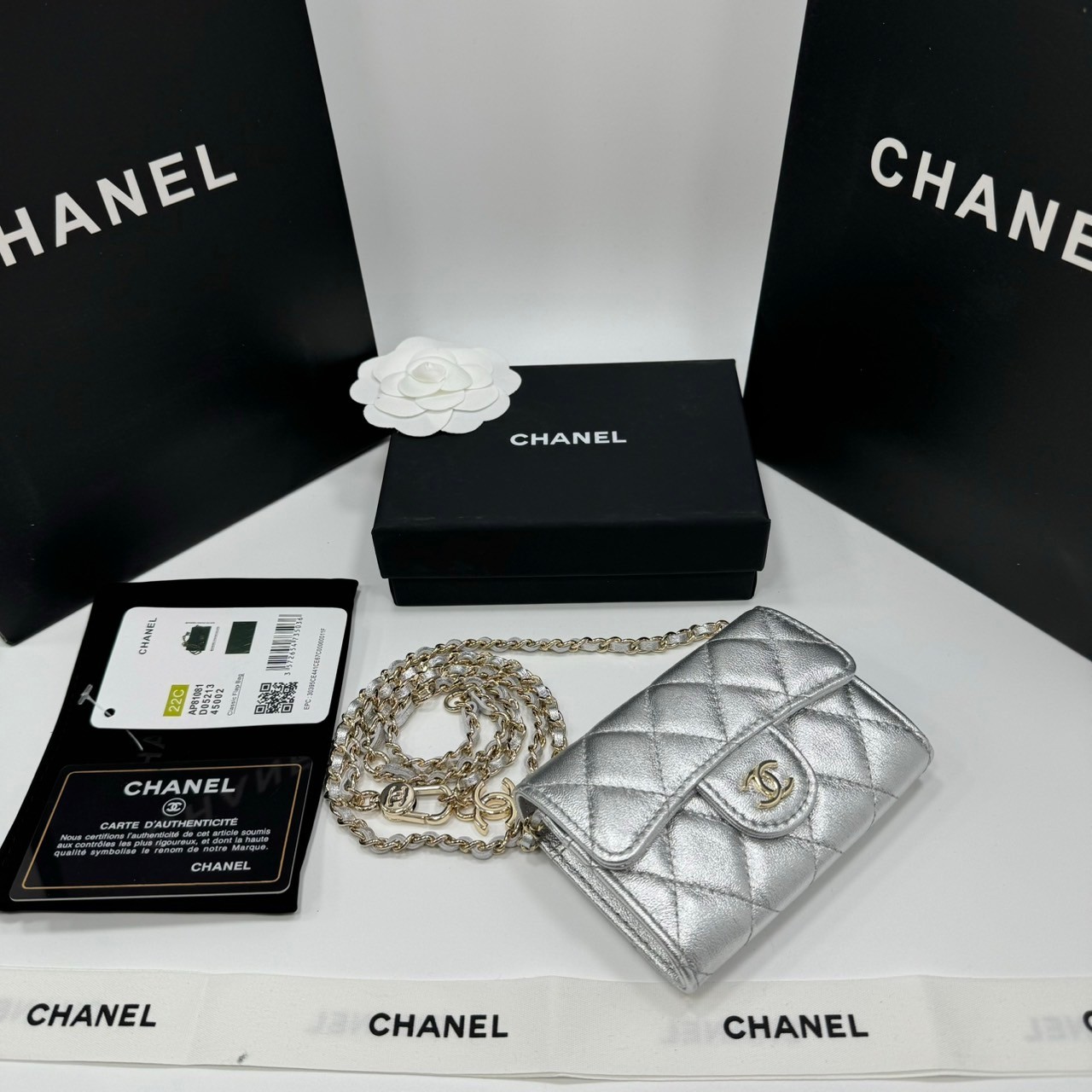 CHANEL mini wallet on chain crossbody กระเป๋าสตางค์พร้อมสายสะพายไซส์มินิ เกรดออริ 1:1 ใช้งานต่างประเทศได้ ภาพถ่ายจากงานขายจริง