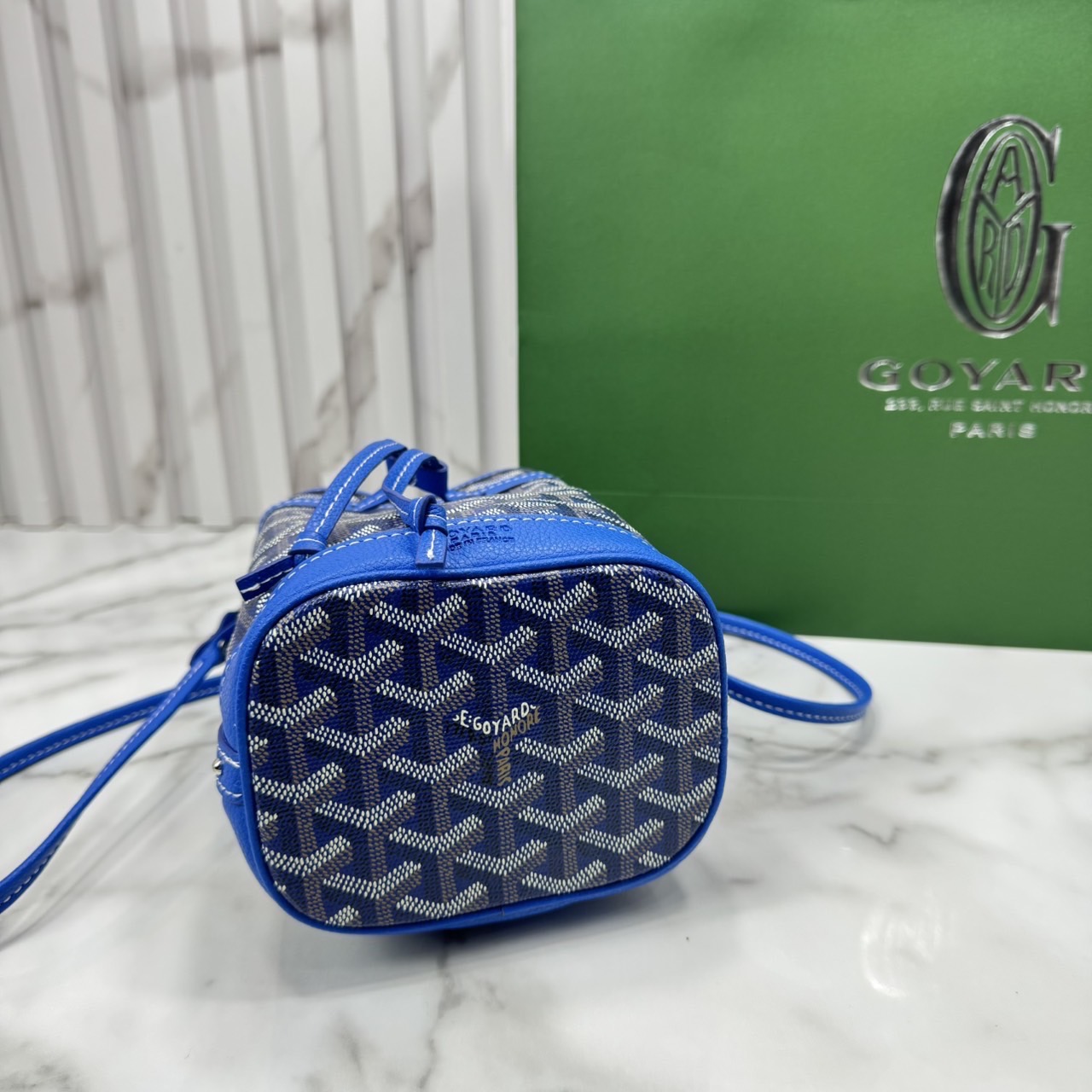 RI หนังแท้ | Goyard Petit Flot Mini bucket bag กระเป๋าสะพายทรงบัคเก็ต ไซส์มินิ ดูผู้ดีในตัว วัสดุหนังแคนวาสพิมพ์ลายสวยคม