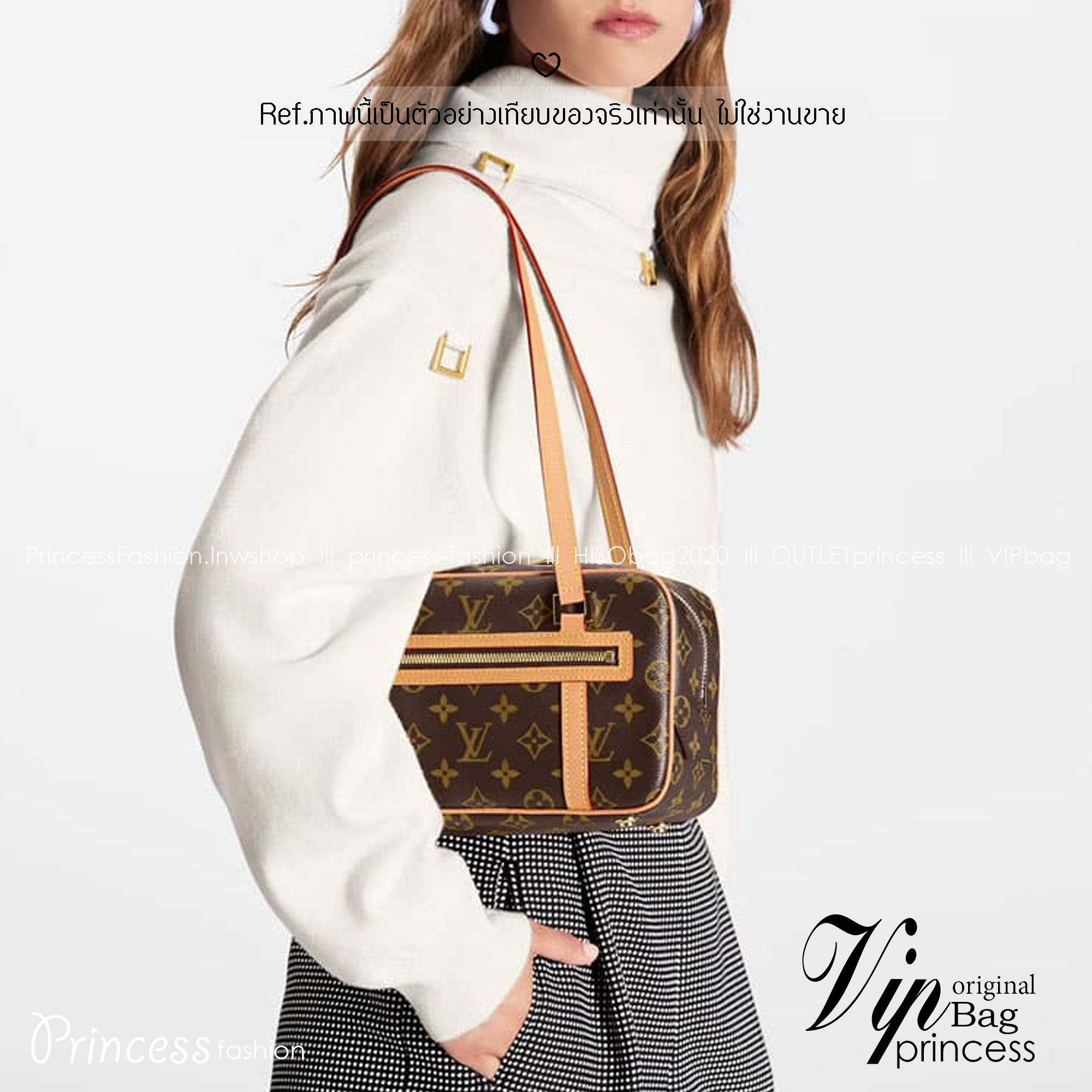 LV Cite 2022 Monogram Canvas Handbags กระเป๋าสะพายรุ่นวินเทจยอดนิยม ไฮคลาสตลอดกาล เกรดออริ 1:1 ใช้งานต่างประเทศได้