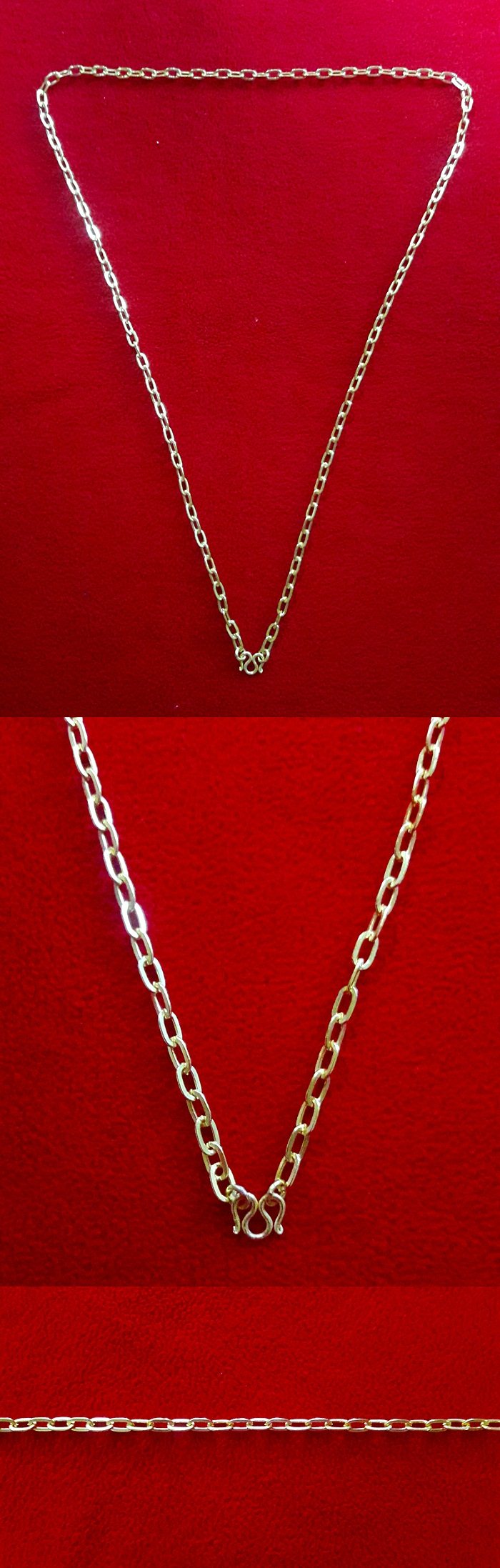 สร้อยคอผู้หญิงทำจากเหรียญ25,50ส.ต.ลายโซ่ฝรั่งแบบยาวค่ะ