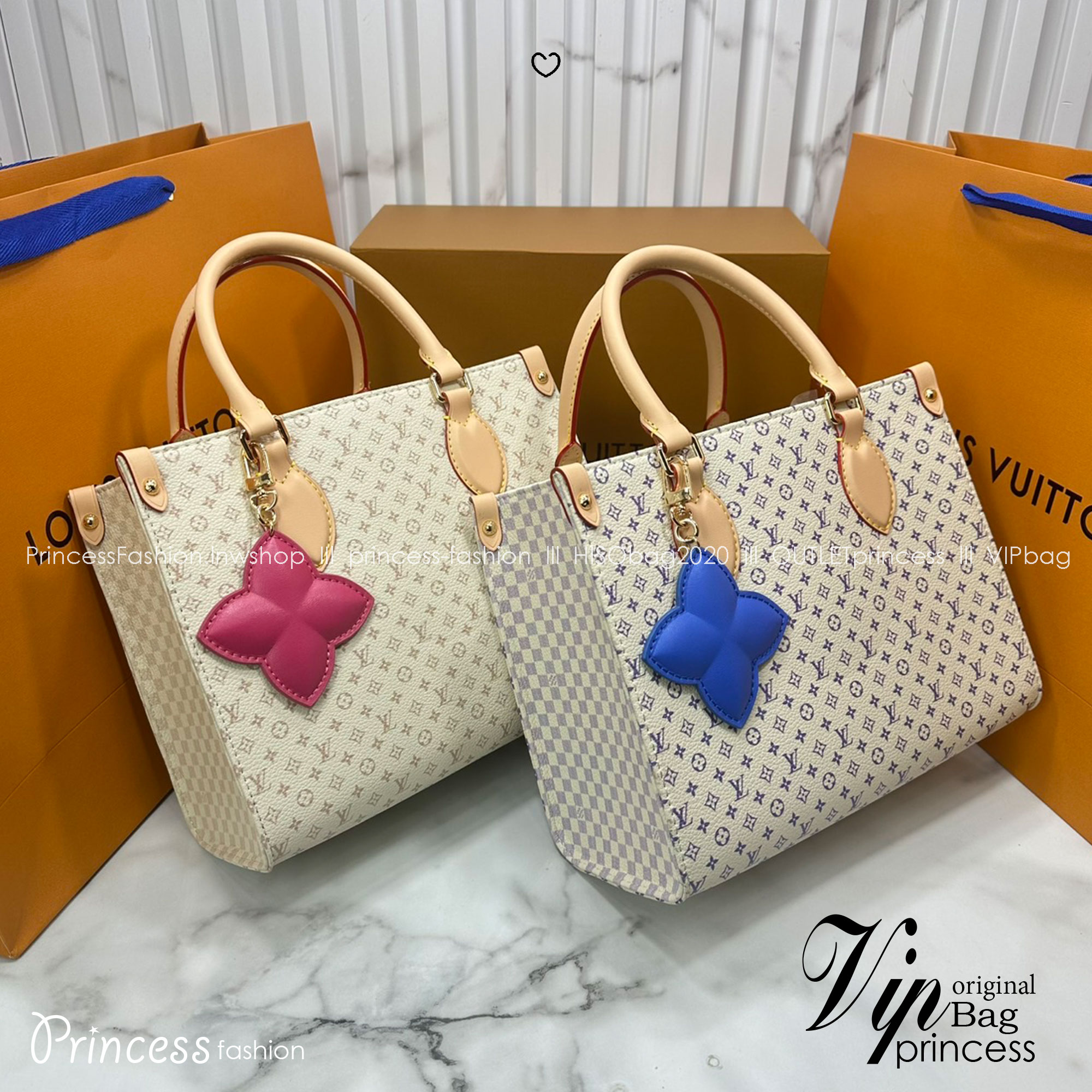 ORI หนังแท้ | LV OnTheGo PM bag Monogram Sand Beige กระเป๋าสะพายทรงโท้ทออนเดอะโก ในคอลเลกชัน LV Romance ยกระดับดีไซน์สำหรับฤดูกาลนี้ด้วยการผสานสัญลักษณ์ไอคอนิกลาย Damier และ Monogram ที่มีเอกลักษณ์ไม่ซ้ำใครของเมซงเข้าด้วยกัน กระเป๋าถือหนังหรูหรา