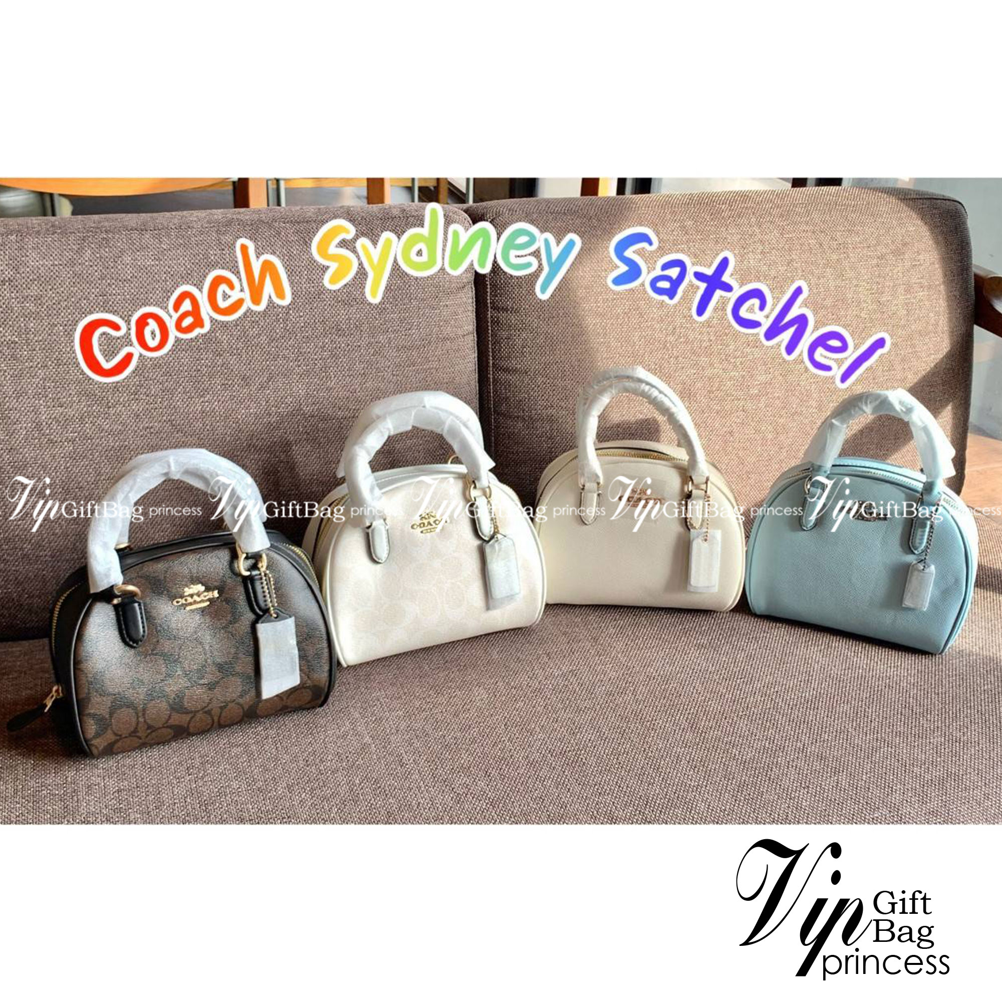COACH SYDNEY SATCHEL BAG CA202 CA591 CB596 ใหม่ล่าสุด กับคอลที่สาวๆต้องหลงรัก กระเป๋าสะพายทรง satchel ที่มีรูปทรงดึงดูดสายตา สวยแรกเห็น วัสดุหนัง crossgrain พร้อมหูจับในตัว เปิด-ปิดด้วยซิป ภายในโล่งกว้าง ขนาดกำลังดี มีสายครอสให้ ปรับได้ตามชอบ ใบจริงลูกคุณ