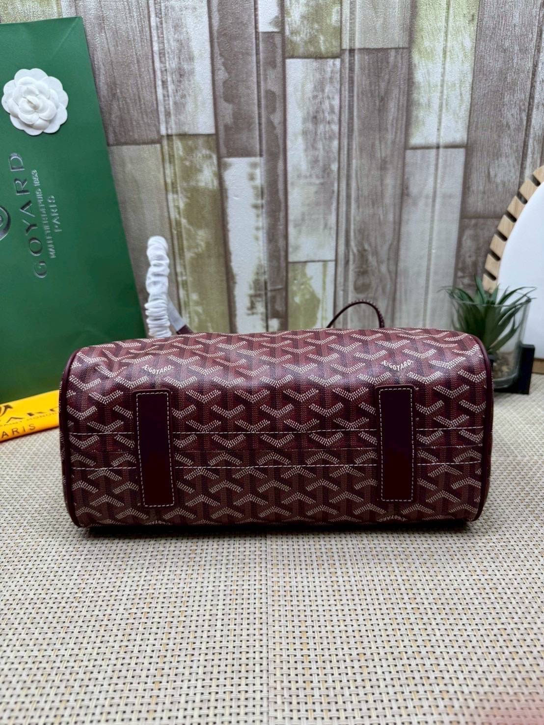 ORI หนังแท้ | GOYARD Rouette Souple Bag 30cm กระเป๋าสะพายแบรนด์หรูสัญชาติฝรั่งเศส สะท้อนถึงความเบา ความยืดหยุ่น คือการแสดงออกถึงแก่นแท้ของโมดูลาร์ของ Maison