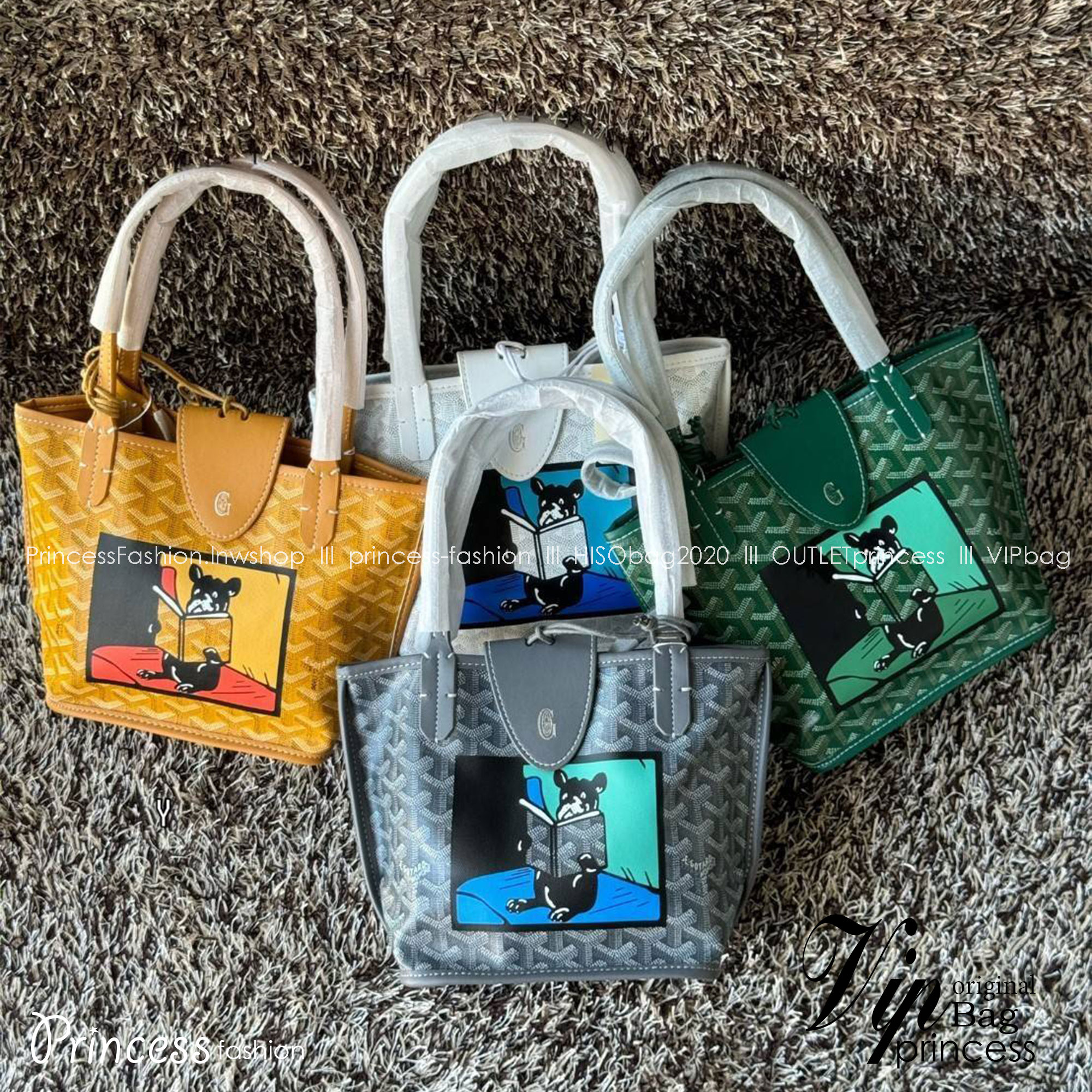 พร้อมส่ง 4 สี GOYARD ANJOU TOTE MINI / Goyard Villette Mini Tote Bag กระเป๋าทรงโท้ทมินิ แบรนด์หรูสัญชาติฝรั่งเศส 🧡 เกรดออริจินอล 1:1 สลับแท้ ใช้งานต่างประเทศได้