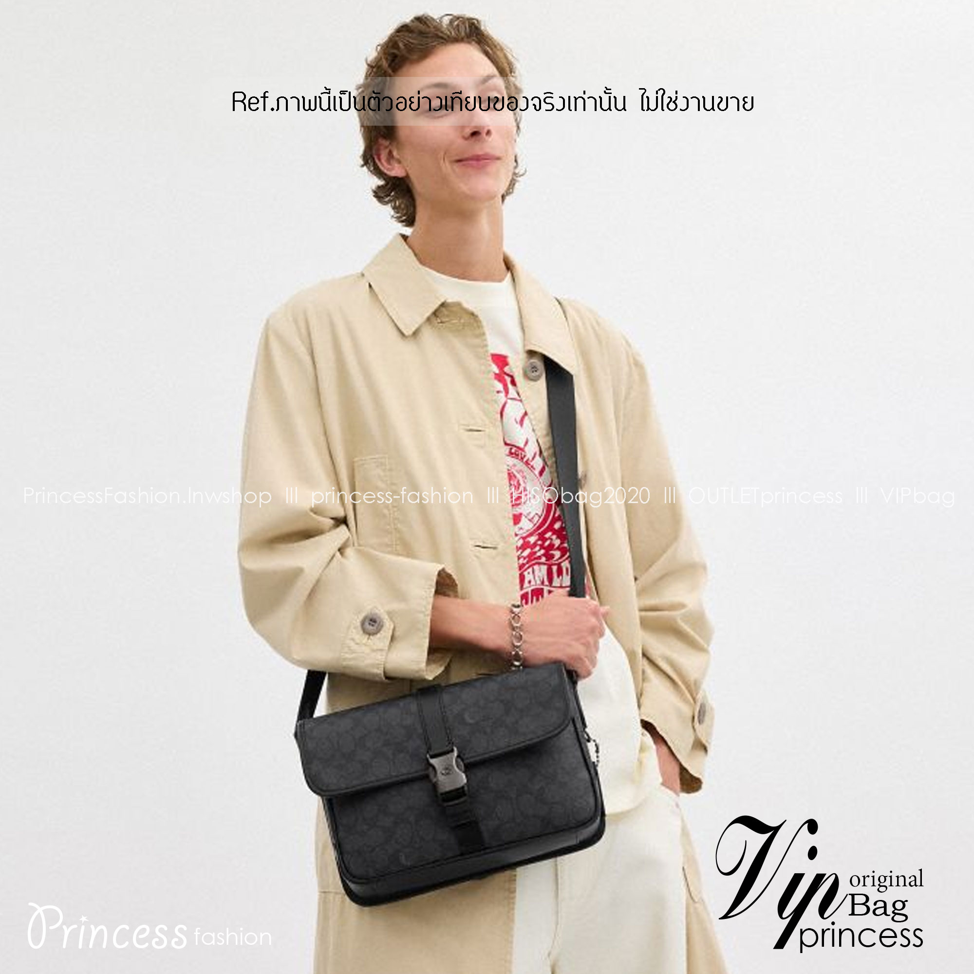 COACH CU202 LEAGUE MESSENGER BAG IN SIGNATURE CANVAS กระเป๋าสะพายทรง messenger สุดฮอต ที่ดีไซน์รูปแบบให้สปอร์ตขึ้น และหรูขึ้น แต่ยังคงคลาสสิค ขนาดใบใหญ่กำลังดี