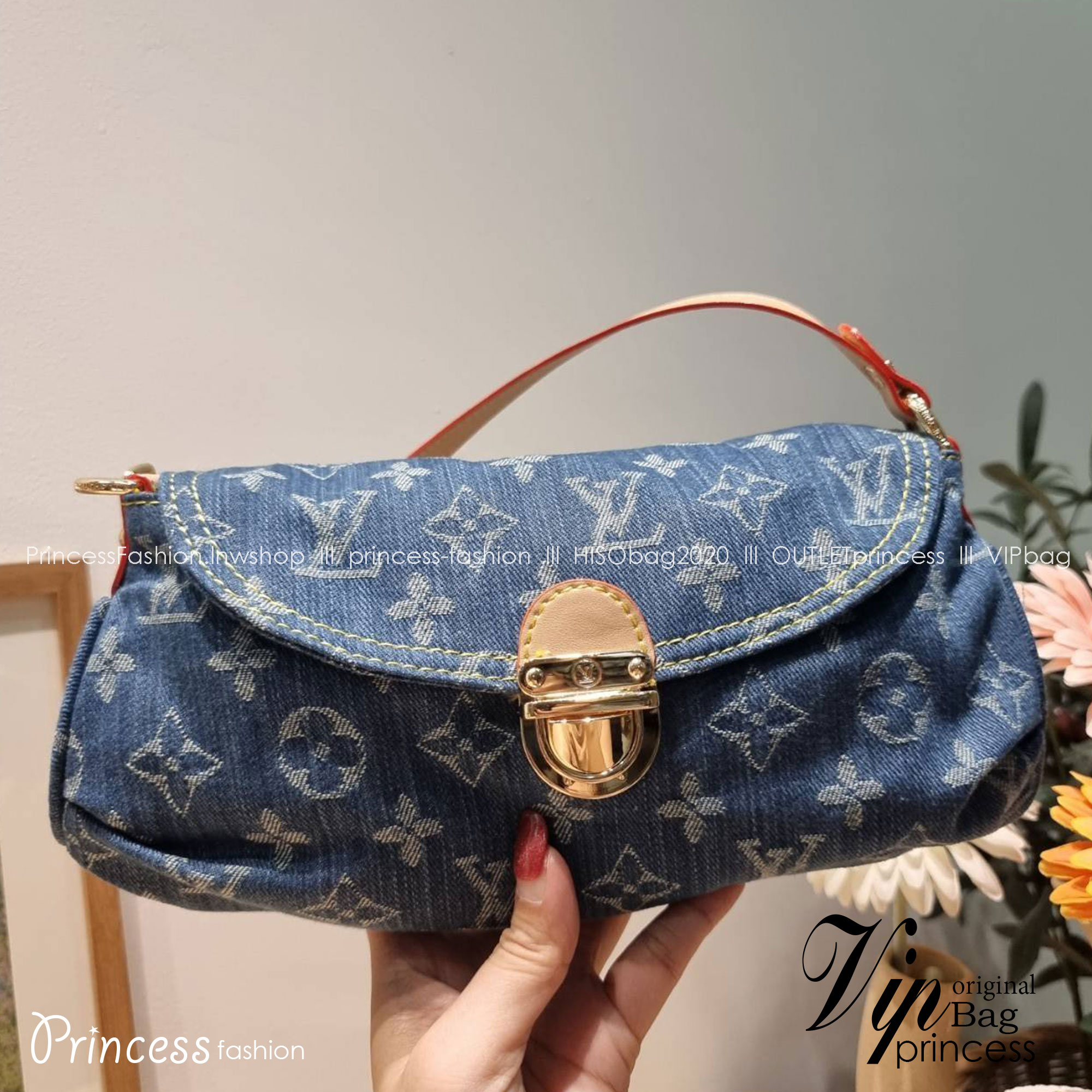 LV mini pleaty denim bag / LV Denim Pochette Bag ฮอตตัวแม่แบบฉ่ำ กับกระเป๋าสะพายไหล่ แรร์ไอเท็มที่สาวๆตามหา ดีไซน์เดนิมสวยโดดเด่น รูปทรงวินเทจ