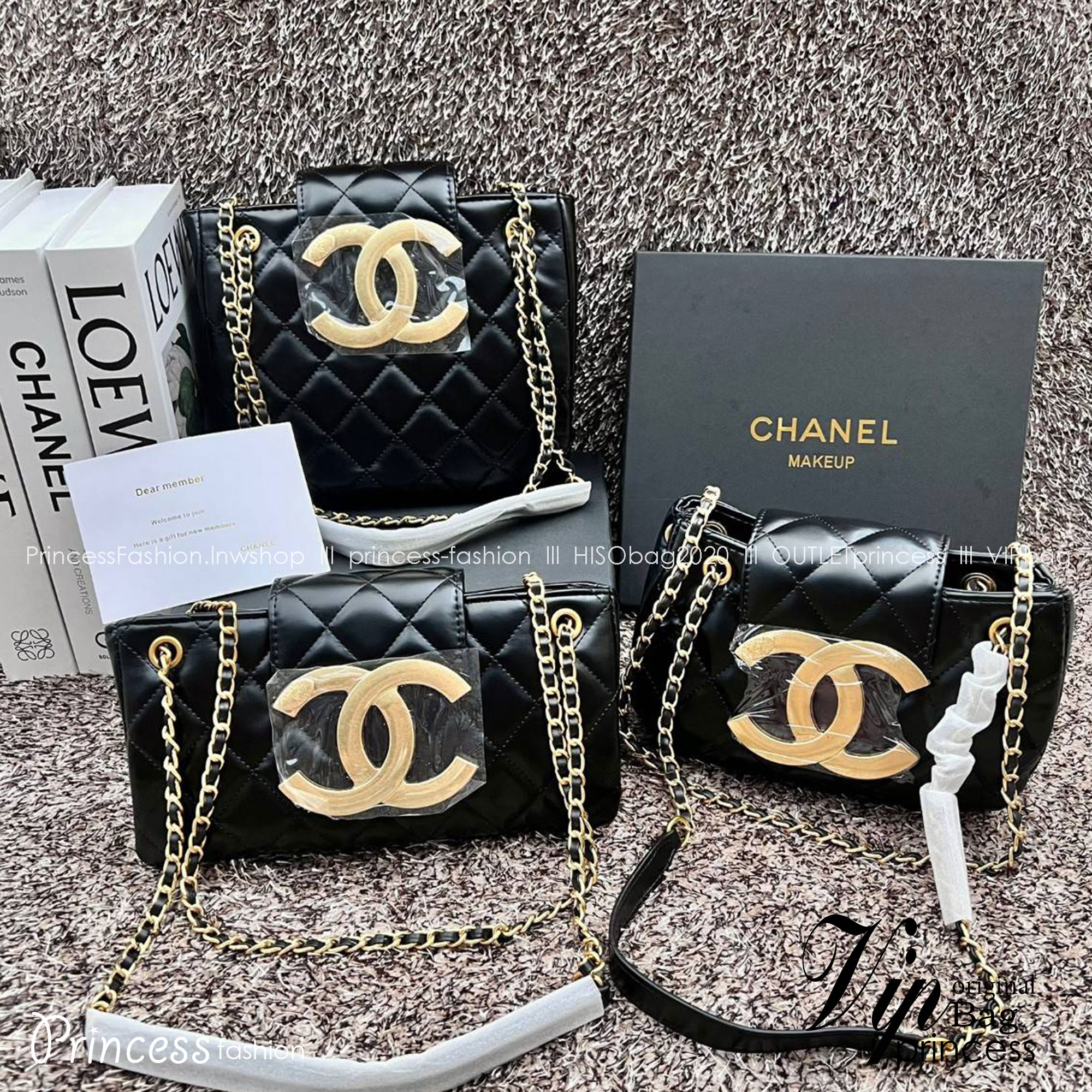Chanel 24C bag / CHANEL WITH CHAIN / CHANEL Casual Style กระเป๋าสะพายหนังนิ่มลื่นเงาสวย