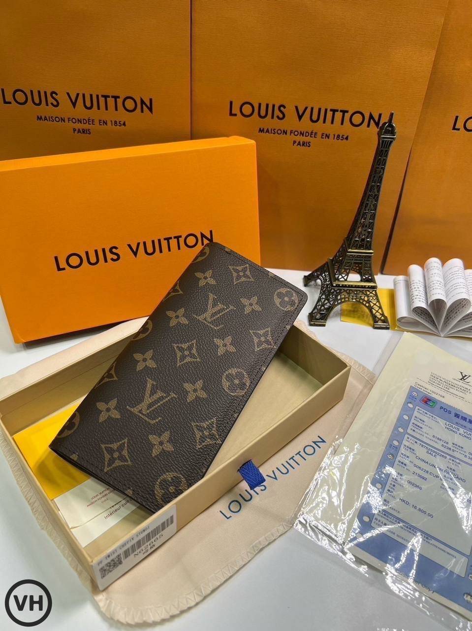 ORI หนังแท้ | LV Long Wallet / LV Brazza Damier Graphite กระเป๋าสตางค์ใบยาว กระเป๋าสตางค์ผู้ชาย
