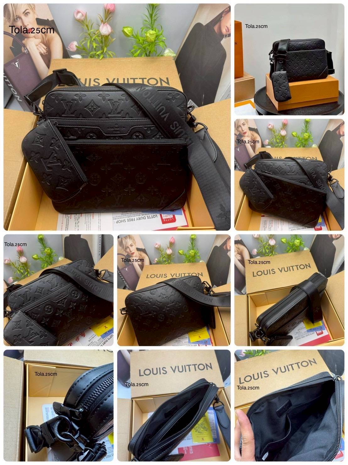 LV Trio Messenger bag Monogram-embossed กระเป๋าสะพายทรงแมสเซ็นเจอร์ ดีไซน์ทันสมัยในโทนสีสปอร์ต สีดำสุดคลาสสิกไฮคลาสอย่างลง ไอเท็มที่หนุ่มๆต้องไม่พลาด