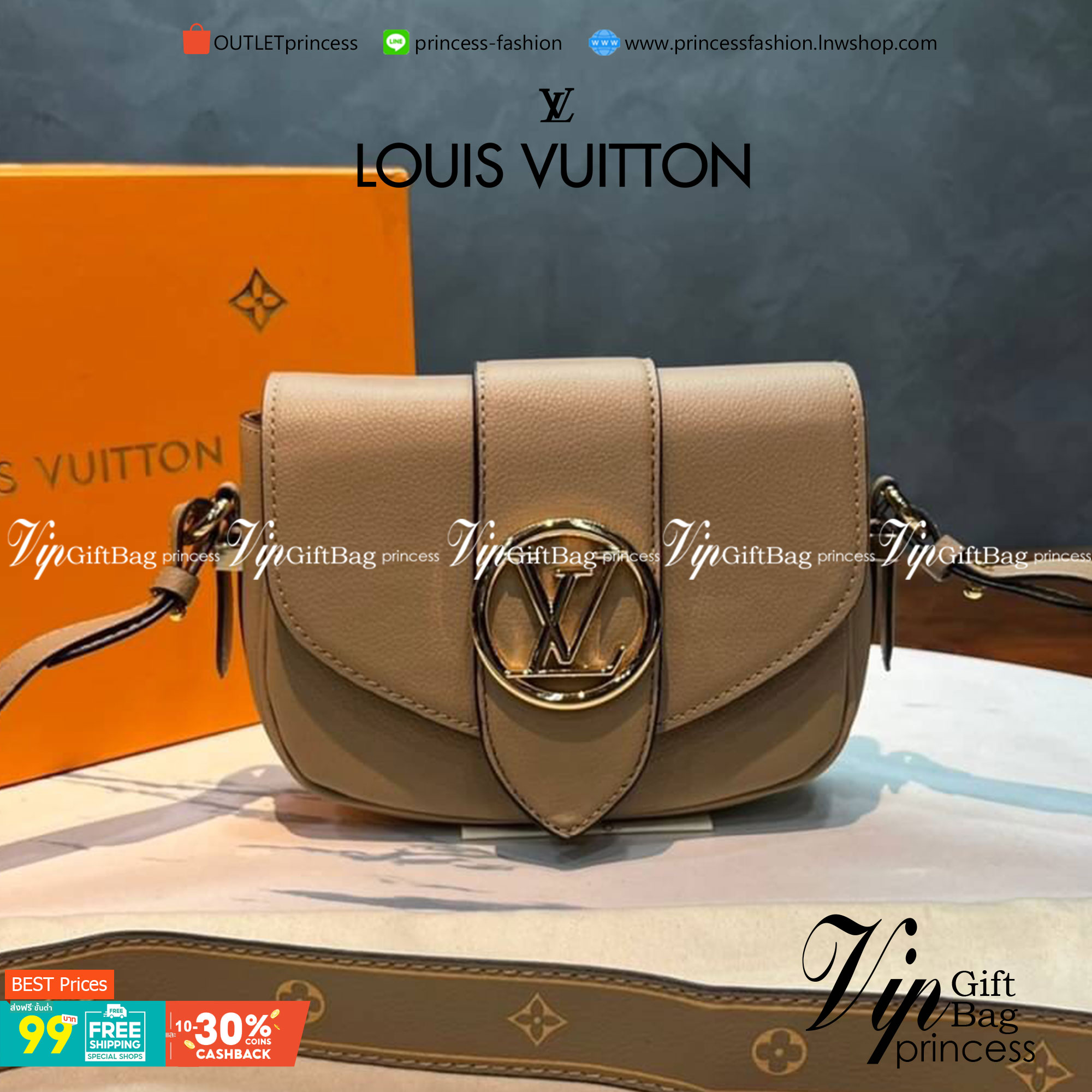 VIP 】หนังแท้ Louis Vuitton Crossbody & Shoulder Bag พร้อมส่งที่ไทย 4 สี