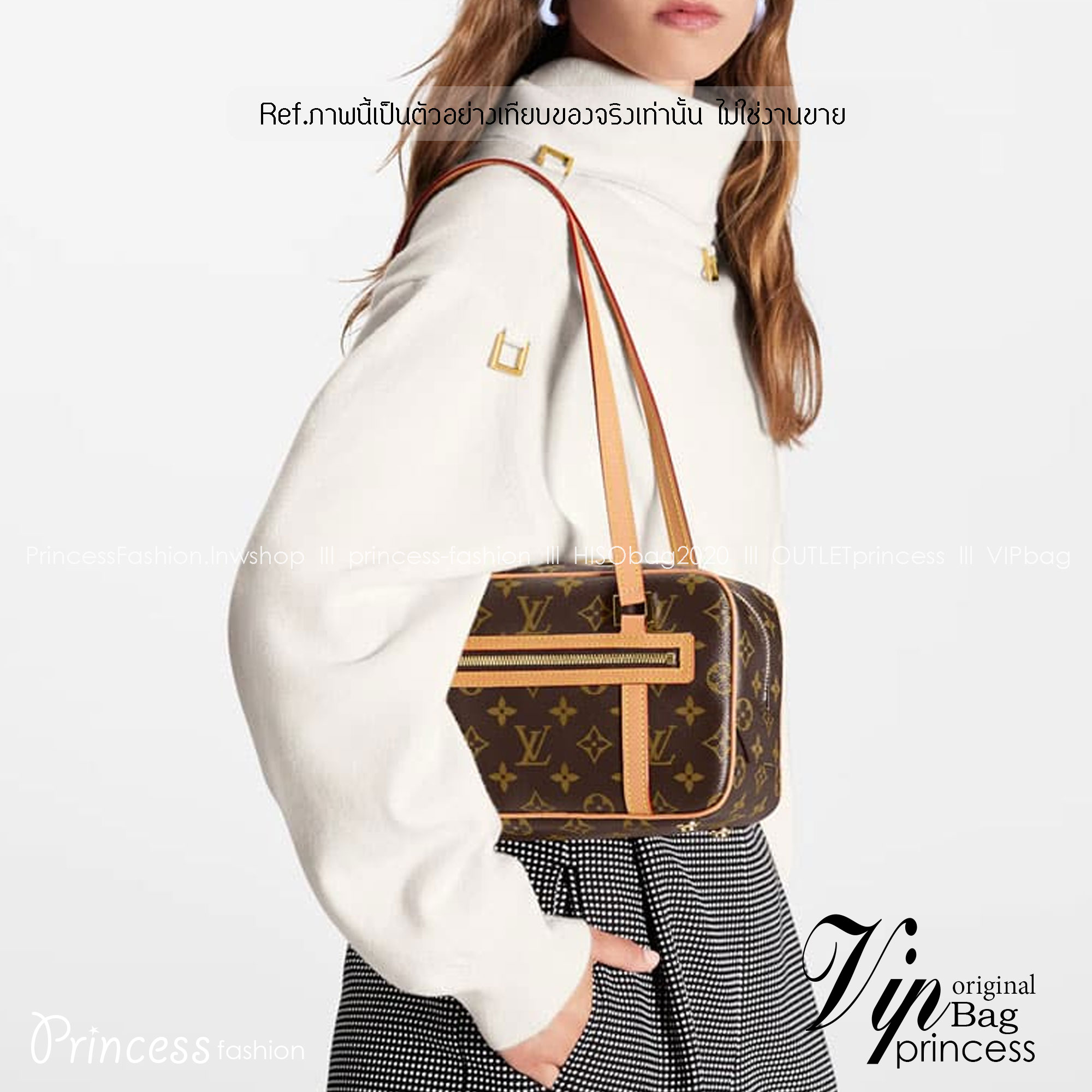 LV Cite Monogram Canvas MM กระเป๋าสะพาย รุ่นตามหาขายดี เกรดออริ สลับแท้ 1:1 ใช้ต่างประเทศได้