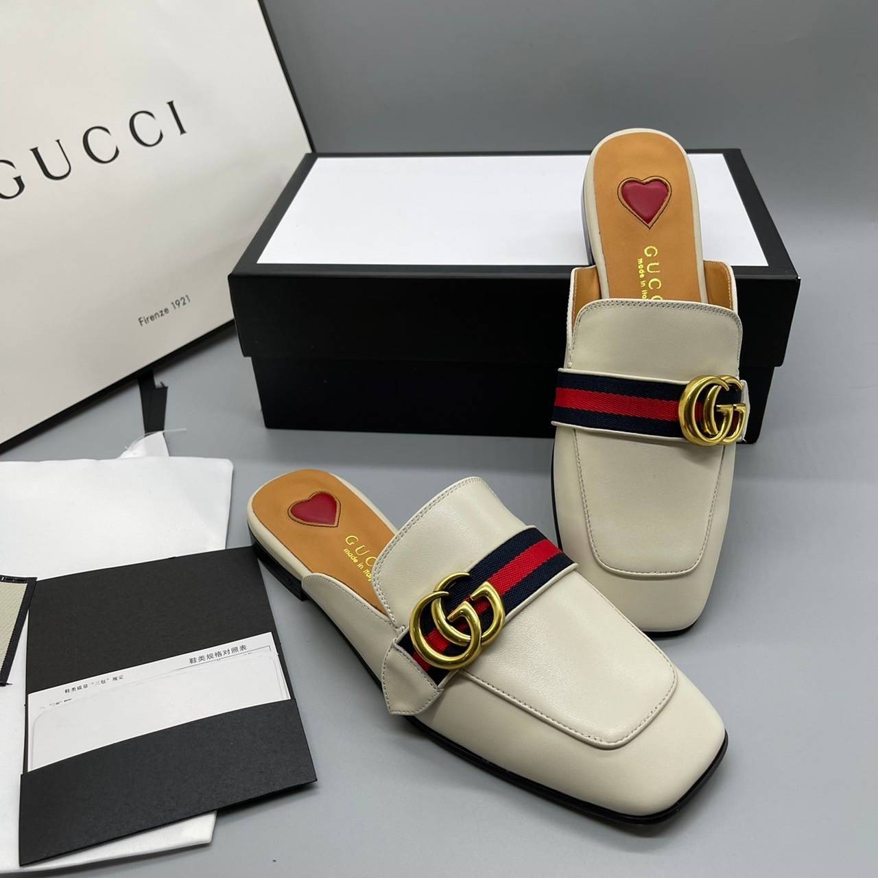 GUCCI sandals fullboxset งานหนังแท้ ภาพสินค้าจริง พร้อมส่งที่ไทย