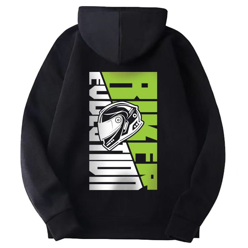 77DESIGN สกรีนเสื้อ เสื้อฮูด BIKE EVU21 ผ้าใส่สบาย