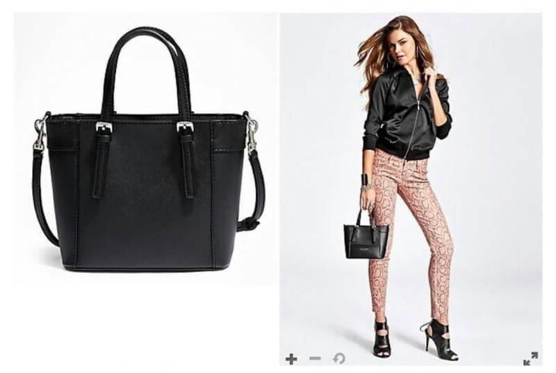 GUESS SAFFIANO MINI CROSS BODY BAG Best aellwr กระเป๋าถือหรือสะพายรุ่นยอดนิยมจาก GUESS หนัง Saffiano สวยอยู่ทรงสไตล์ PRADA ขนาดกำลังดี เบา ด้านหน้าประดับ logo brand มาพร้อมพวงกุญแจแบรนด์ห้อยที่หูกระเป๋า ถอดเเยกใช้ได้ เปิดปิดด้วยซิปสะดวกใช้ ภายในมี โลโก้ ช