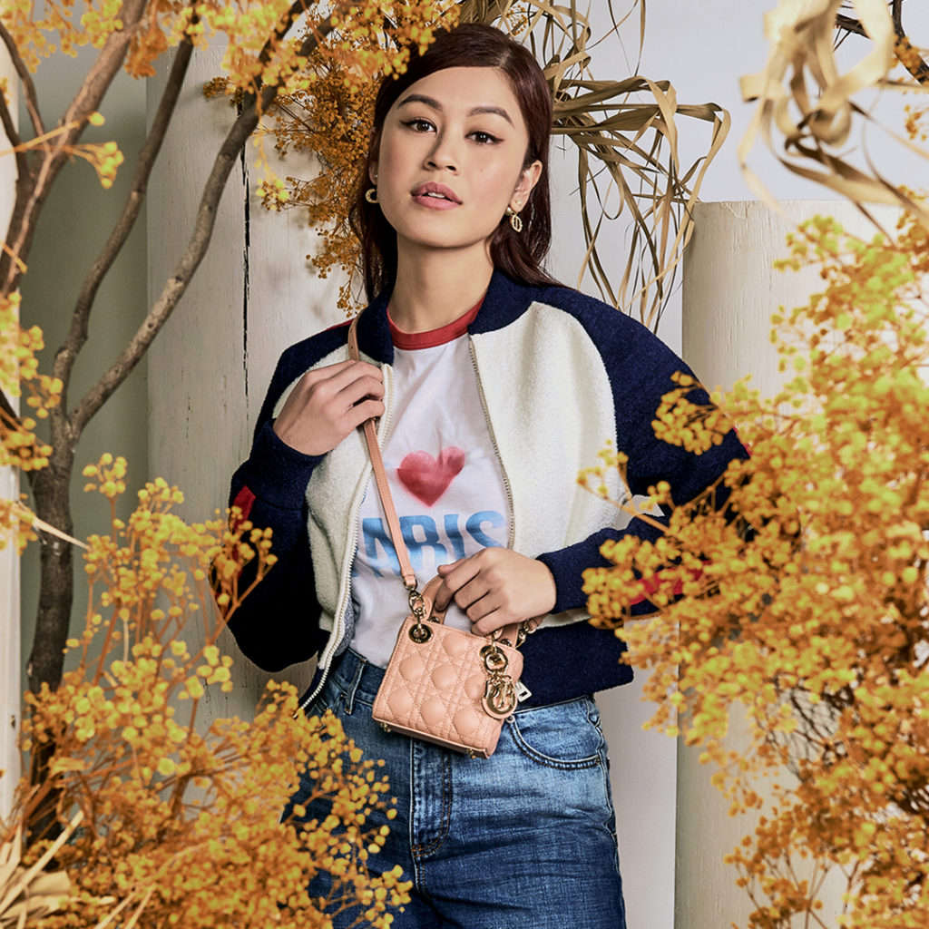 VIP 】หนังแท้ CHRISTIAN DIOR MICRO LADY DIOR BAG Cannage Lambskin