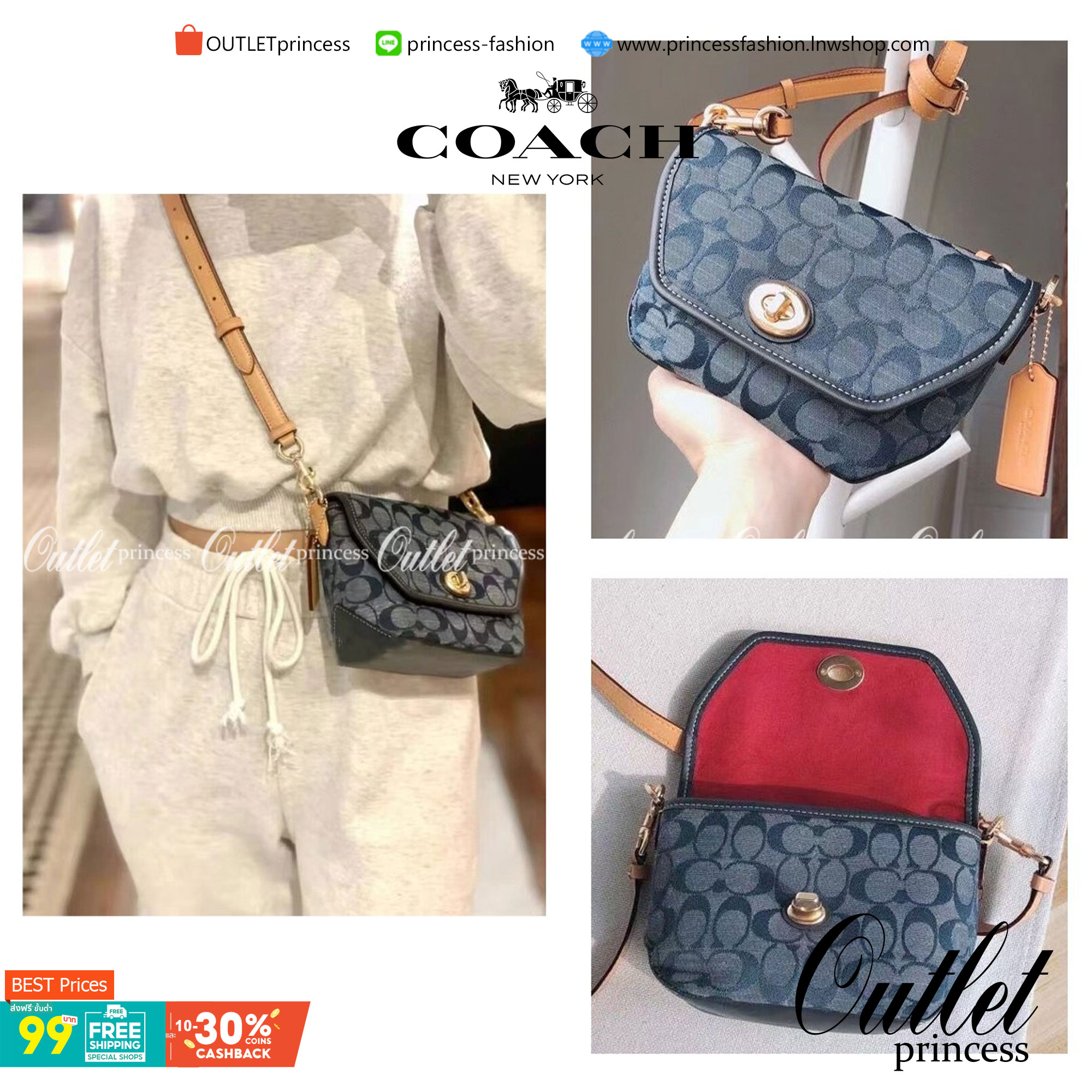 คอลเลคชั่นใหม่ ทั้งสวยทั้งคุณภาพค่ะ COACH KARLEE CROSSBODY BAG พร้อมส่ง ได้ไปไม่ผิดหวังแน่นอนค่ะ! สวยๆแบบคนดังระดับโลกกันค่าา กระเป๋าสะพายแบบครอสบอดี้ร์ หนังแท้นิ่มสวยงามมากๆค่ะ รูปทรงน่ารักกระทัดรัด เปิดปิดกระเป๋าแบบหมุนล็อค ภายในสามารถ