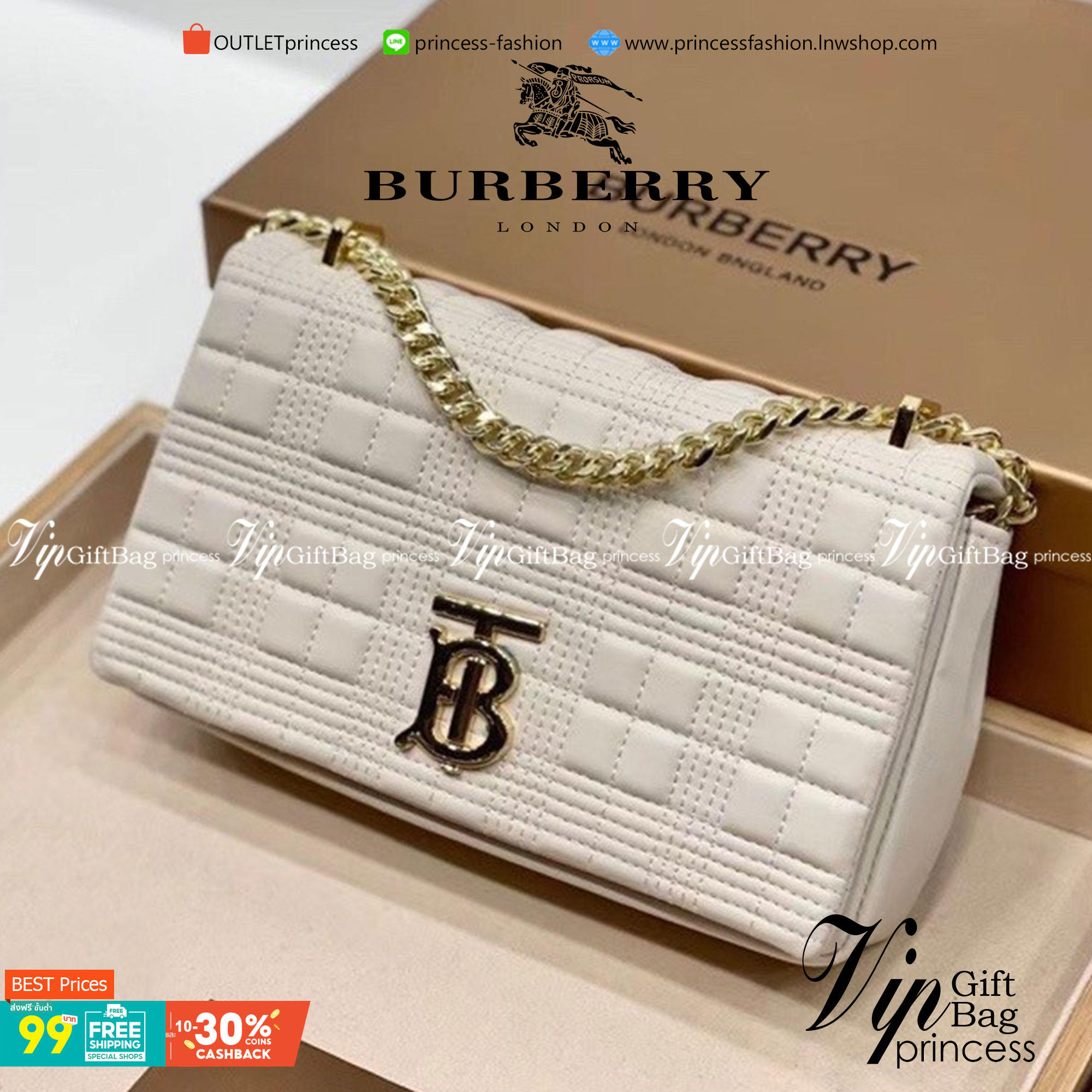 Burberry Quilted Lambskin Lola Bag BURBERRY FRAGRANCES QUITED LAMBSKIN BAG VIP GIFT WITH PURCHASE GWP พรีเมี่ยมกิ๊ฟ Limited จาก BURBERRY Perfume DutyFree หนังแท้ Lambskin หนังนิ่มสวยขึ้นรูปเงา ขนาดกำลังดู ใบฮอตอีกหนึ่งรุ่นที่กำลังมาแรง