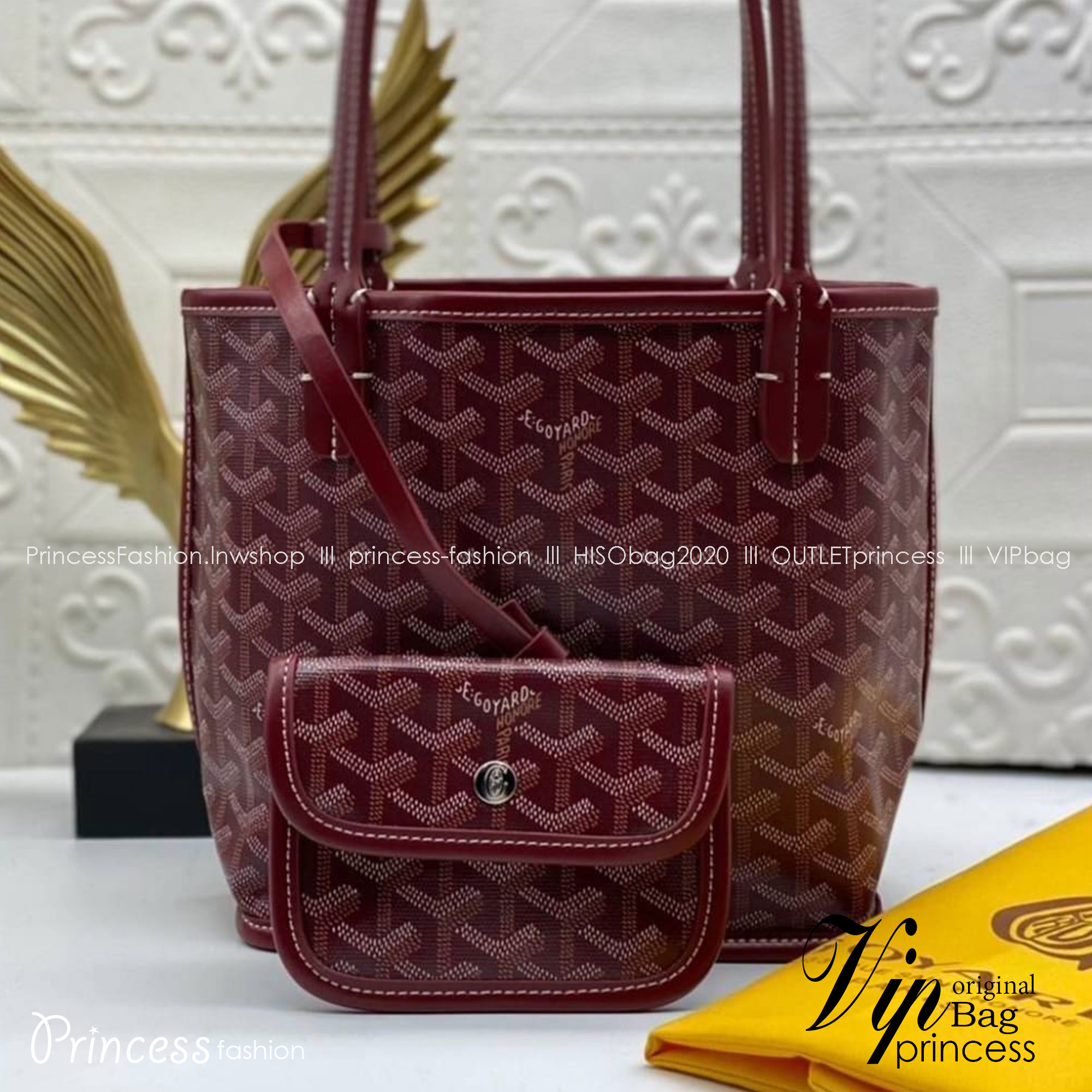 9 สี GOYARD ANJOU TOTE MINI / Goyard Mini Tote เกรดออริจินอลสลับแท้ ใช้งานต่างประเทศได้ ฮอตไอเท็ม กับกระเป๋าสะพายทรงโท้ท ไซส์มินิ กะทัดรัด มาครบสีขายดี เลิศทุกสี รูปทรงคลาสสิค ดีไซน์เป็นเอกลักษณ์ ใช้งานได้หลากหลาย