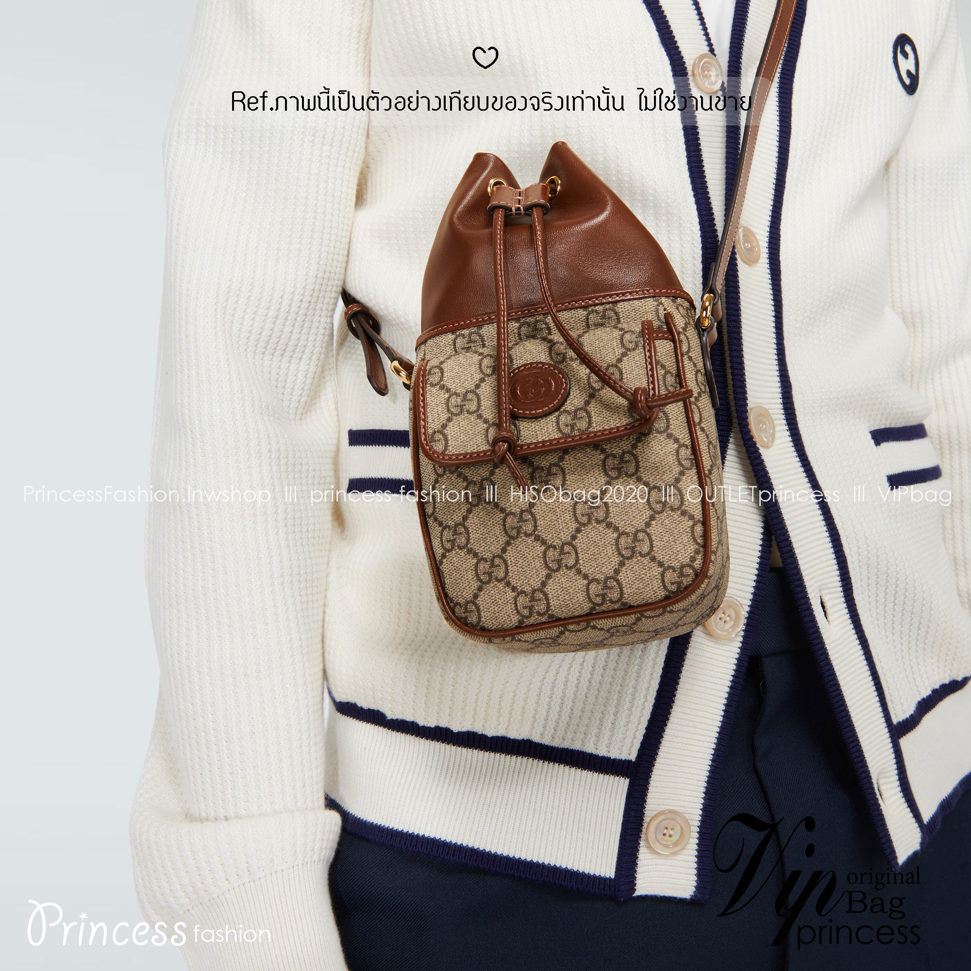 GUCCI GG Supreme Mini bucket bag กระเป๋าสะพายทรงบัคเก็ต ไซส์มินิ จะชุดสบายหรือชุดเต็ม ใบนี้พร้อมมาก ใช้ได้ทั้งชายหญิง ดีไซด์สวยงานจริงเเค่นี้ก้ได้ลุคดูดี แมทซ์ง่ายกับทุกชุด สวยลงตัว