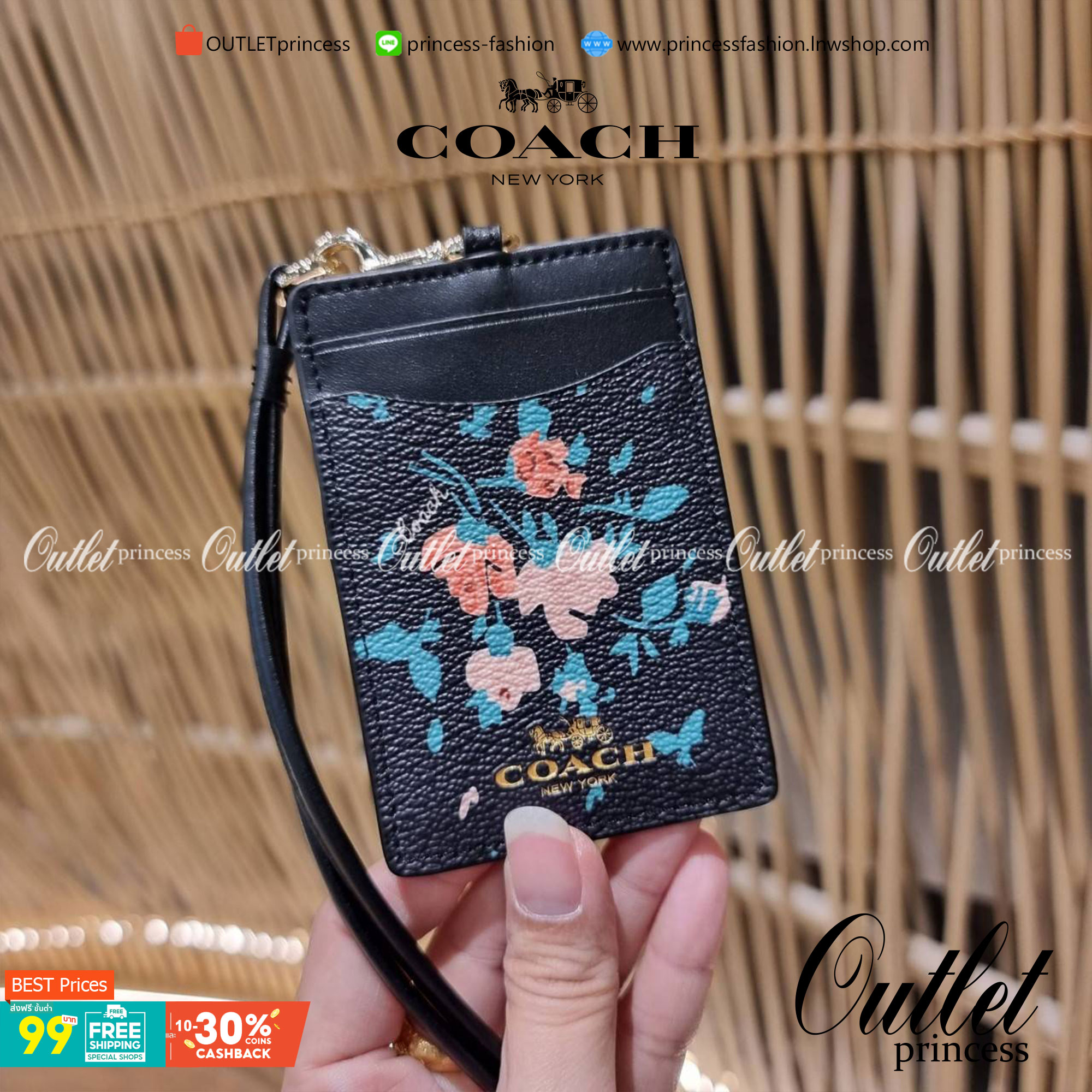 COACH C3305 ID LANYARD IN COLORBLOCK SIGNATURE CANVAS ง่ายๆแบบไม่ธรรมดา!! คลาสสิคแต่มีดีเทลโดดเด่น!! กระเป๋าถนอมบัตร พร้อมสายคล้องคอ ดีไซน์ลวดลายสวย ดูดีทุกแบบ ใช้งานง่าย พกพาสะดวก จะใส่บัตรพนักงาน บัตรเครดิต บัตรปชช. ใบขับขี่ และบัตรอื่นๆที่อยากจะใส่!! ต