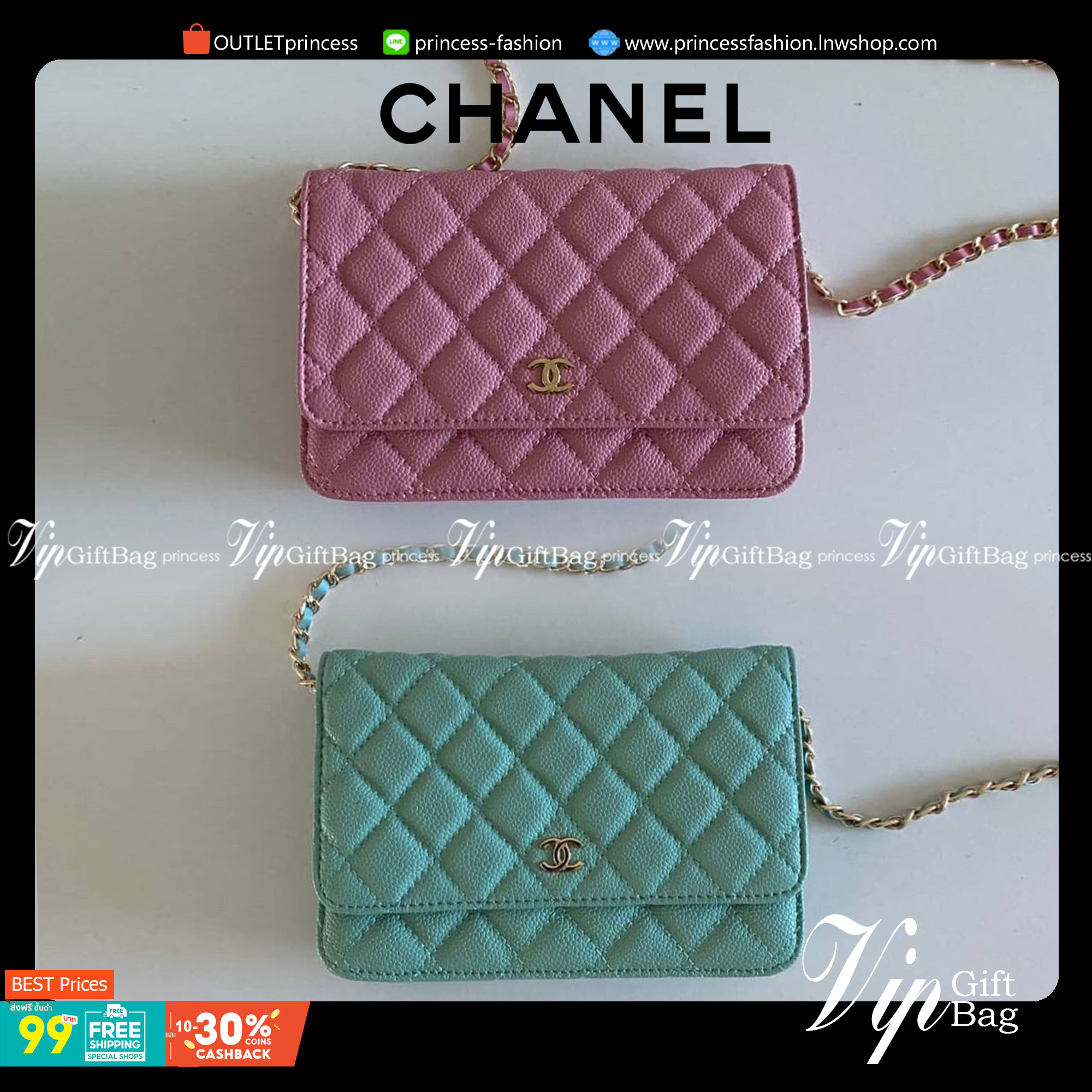 หนังแท้ VIP GIFT CHANEL CLASSIC CROSSBODY CHAIN IN PASSTEL BAG ทำไมน่ารักขนาดนี้ ^^ สีโทนพาสเทลละมุนมากค่ะ งานหายาก สายคิ้วห้ามพลาดเลยน้าาา วัสดุหนังลายคาเวียร์ อยู่ทรงคุณภาพดีตามแบบฉบับของแบรนด์ ขนาดกำลังดี น้ำหนักเบา ด้านหน้ามีโลโก้แบรนด์อะไหล่หรู มีช่อ