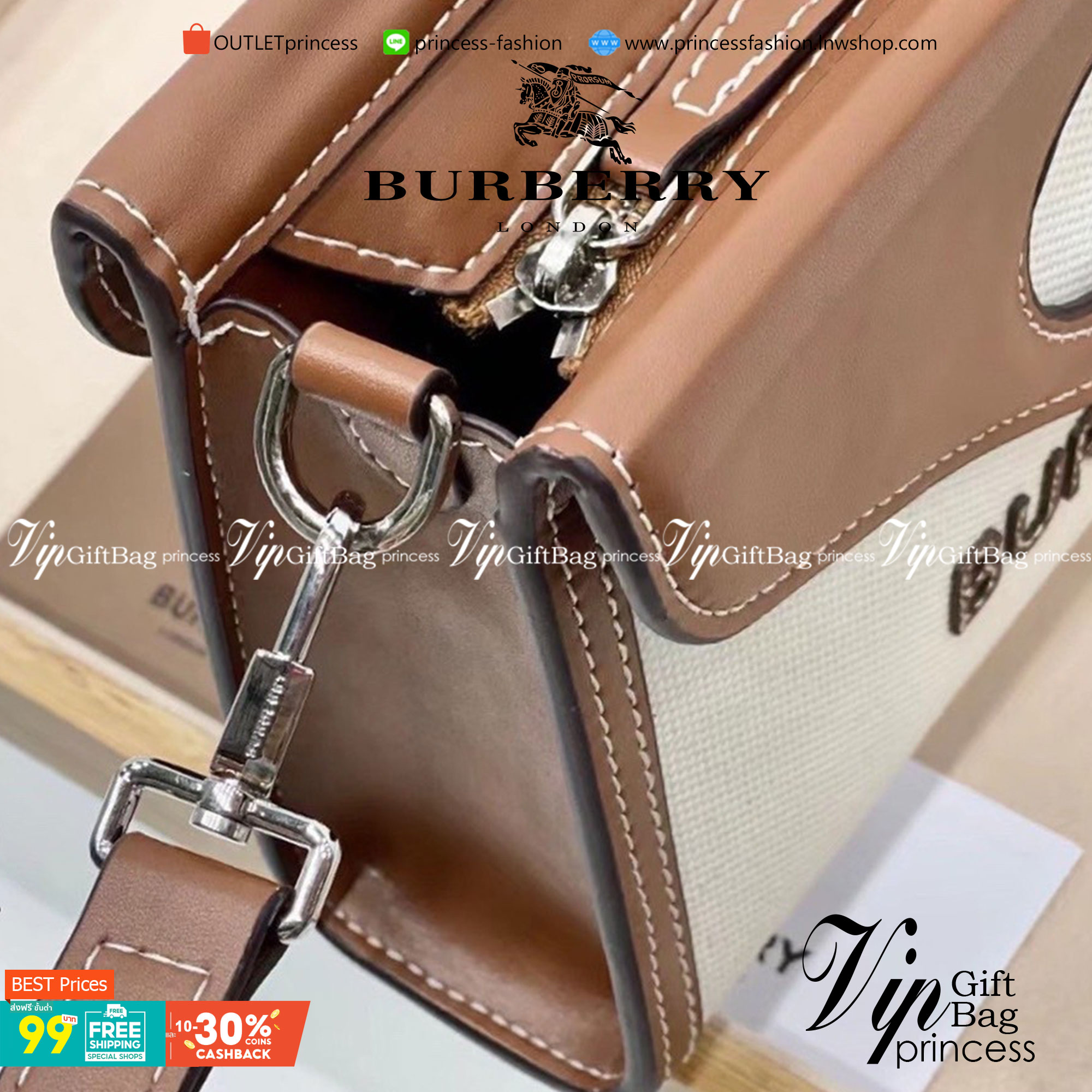 BURBERRY Vintage Canvas and Leather Foldover pocket Bag วัสดุแคนวาสอย่างดีตัดขอบหนัง มาพร้อมสายสะพายยาวถอดออกได้ค่ะ จะถือเป็นคลัชเท่ๆ ก็ได้ สะพายข้างก็คูล Rare items อีกแล้วค่าา เด็ดๆ แบบนี้ห้ามพลาดน้าาา