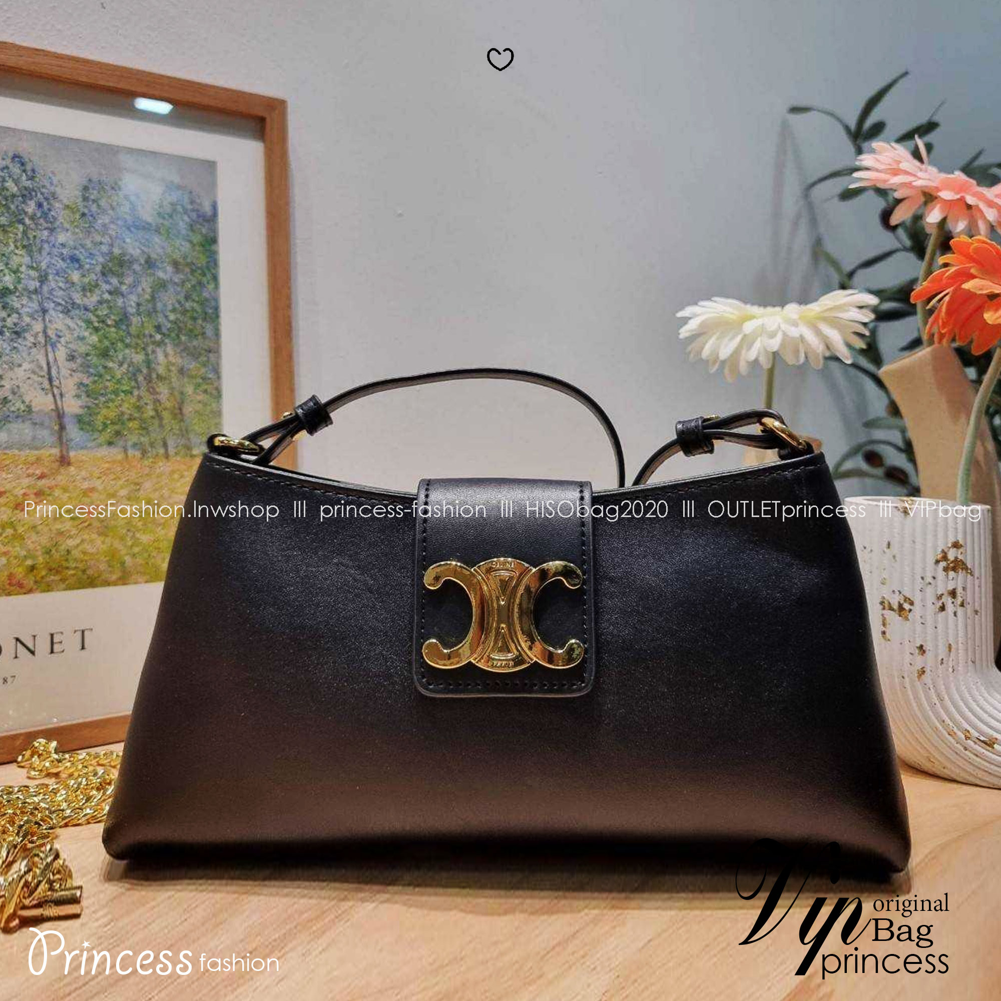 Celine wiltern bag กระเป๋าทรงพอชแบบตัวแม่ สวยมาก สวยแซ่บ ขนาดกำลังดี ใส่ของใส่มือถือได้ทุกรุ่น รูปทรงย้อนยุค สไตล์วินเทจลัคชู มีสายสะพายให้ถึง 2 แบบ สายหนังและสายโซ่ ดูแพงสุดๆ สลับใช้ได้