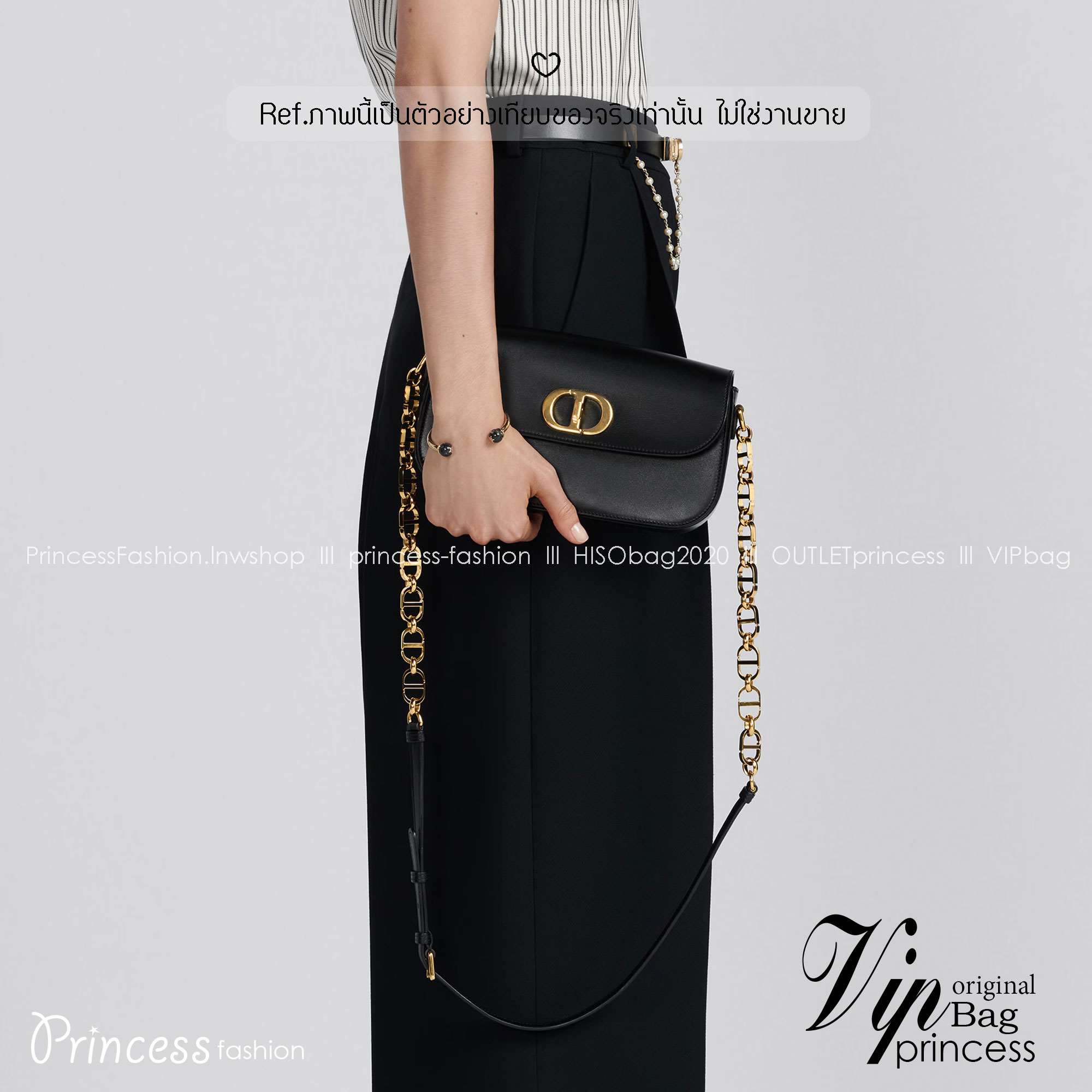 DIOR 30 Montaigne Avenue Bag Box Leather Bag กระเป๋าสะพายรูปดีไซน์สุดคลาสสิกและสง่างาม หรูหราตามเอกลักษณ์แบรนด์ เกรดท็อปไฮเอน 1:1 ใช้งานต่างประเทศได้