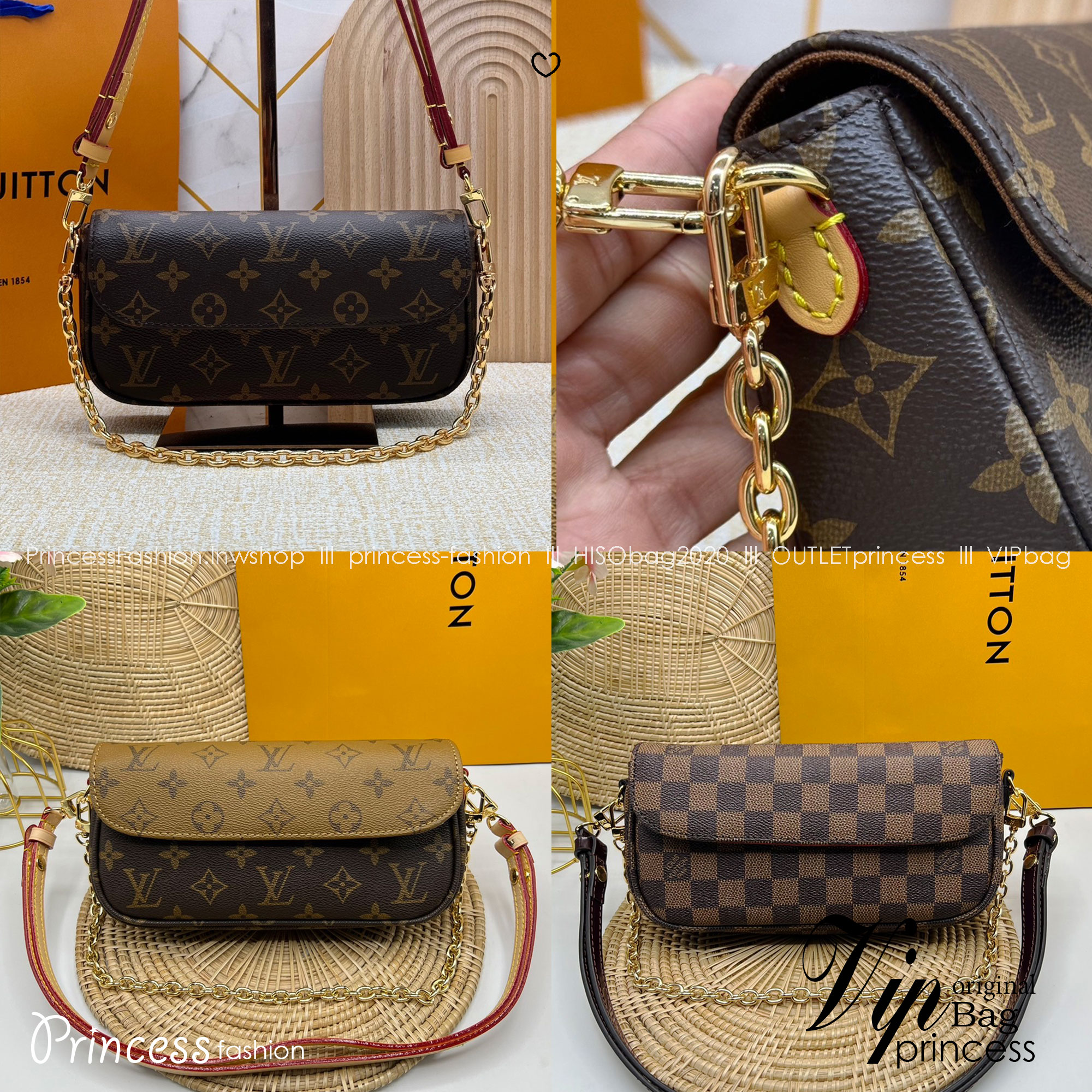 LV Wallet on Chain Ivy / LV IVY BAG กระเป๋าสะพายรุ่นยอดนิยม ใช้งานได้ทั้งธีมกลางวันและกลางคืน สวยหรู ดูแพงที่ถูกต้องมาก เกรดออริ 1:1 ใช้งานต่างประเทศได้