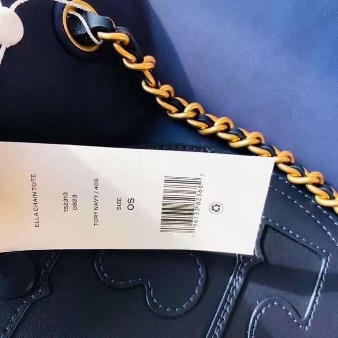 TORY BURCH Ella Chain Tote 32cm / TORY TOTE NYLON BAG พร้อมส่ง 4 สี กระเป๋าสะพายทรงโท้ท จุของได้เต็มที่ น้ำหนักเบา รูปทรงคลาสสิคชวนใช้