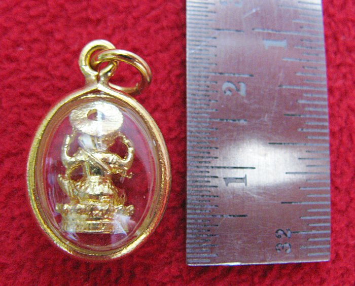 จี้พระพิฆเนศปางรีนาโมจัน คณปติ(ช่วยขจัดหนี้สิน อุปสรรค ทวีทรัพย์)ทรงวงรี เนื้อทองเหลืองเลี่ยมทองไมครอน พร้อมใบคาถาค่ะ