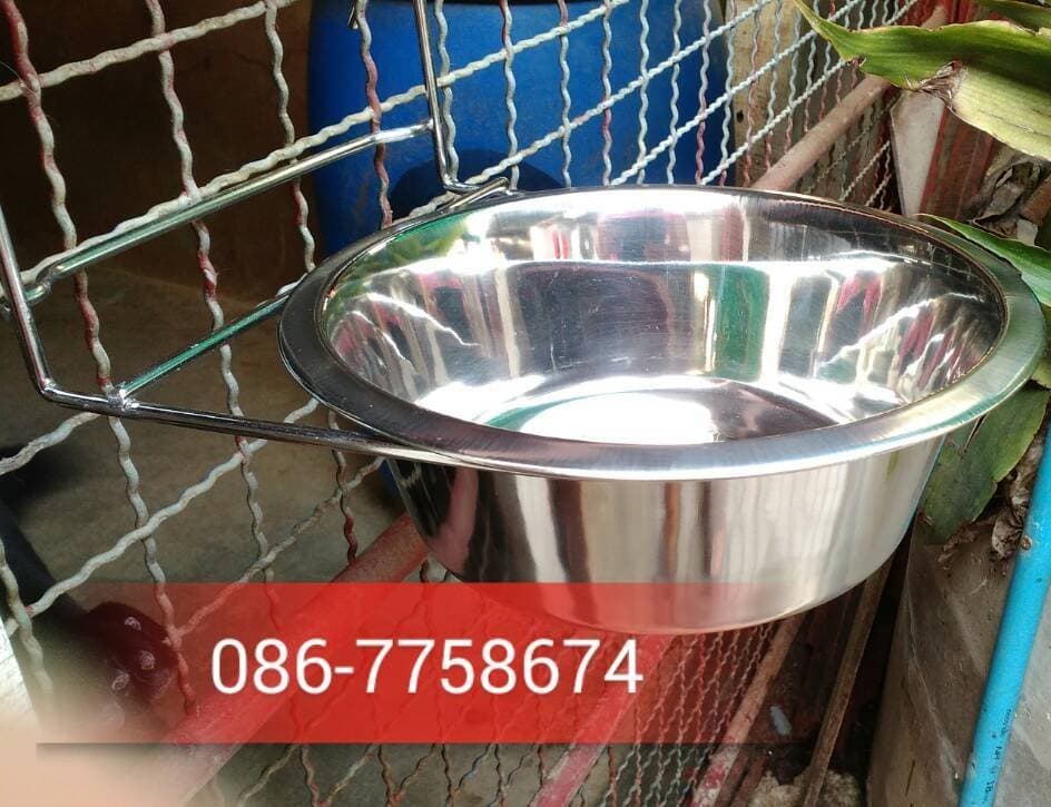 ชามอาหารสแตนเลส แบบแขวน ชามแขวน ชามสแตนเลส ชามอาหารสุนัขอย่างดี