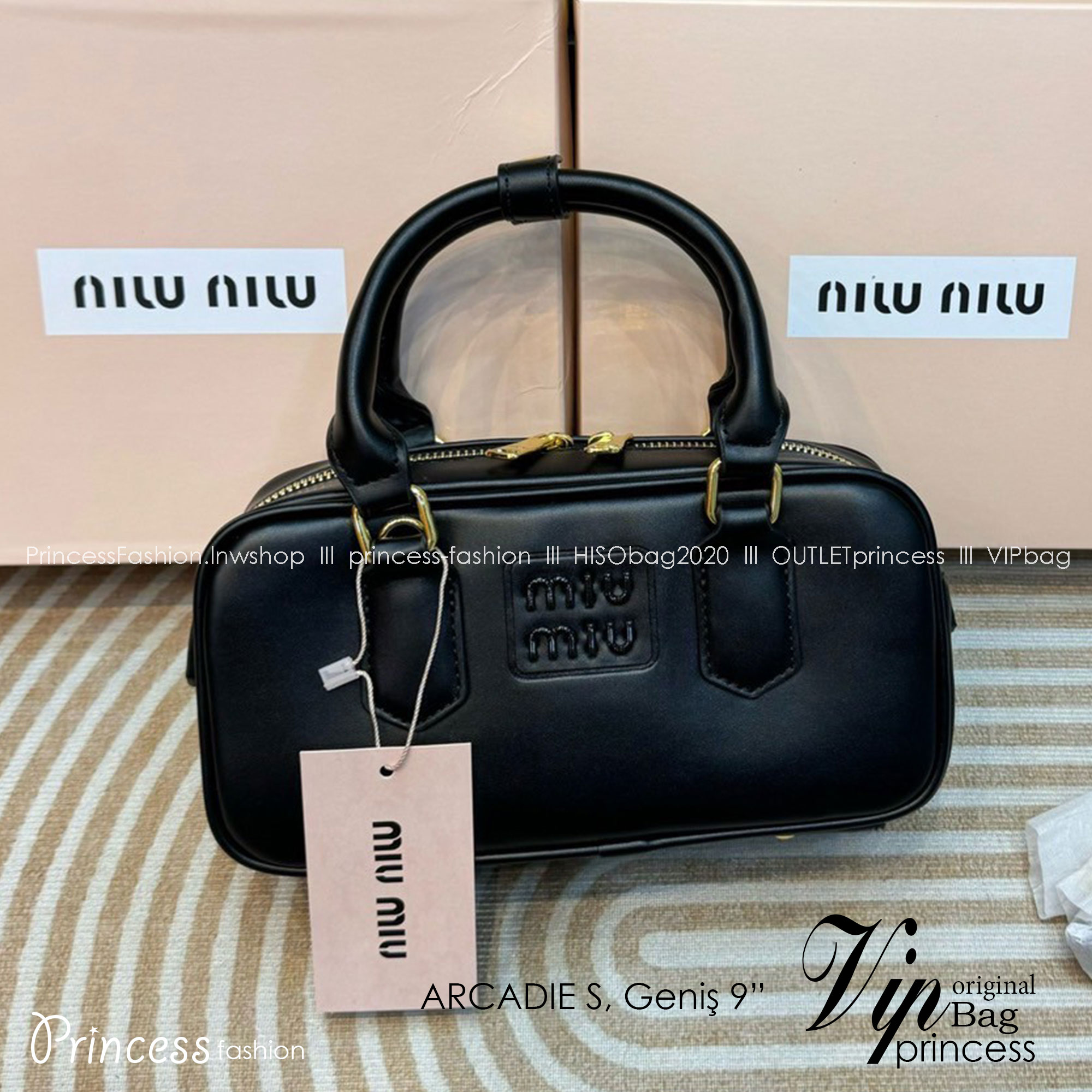 MIU MIU Arcadie leather bag S, Geniş 9" กระเป๋าถือ/สะพายสุดชิค ไซส์มินิ น่ารักๆเก๋ๆ ดีไซน์เรียบแต่มากมีอยู่จริง สวยดูแพง