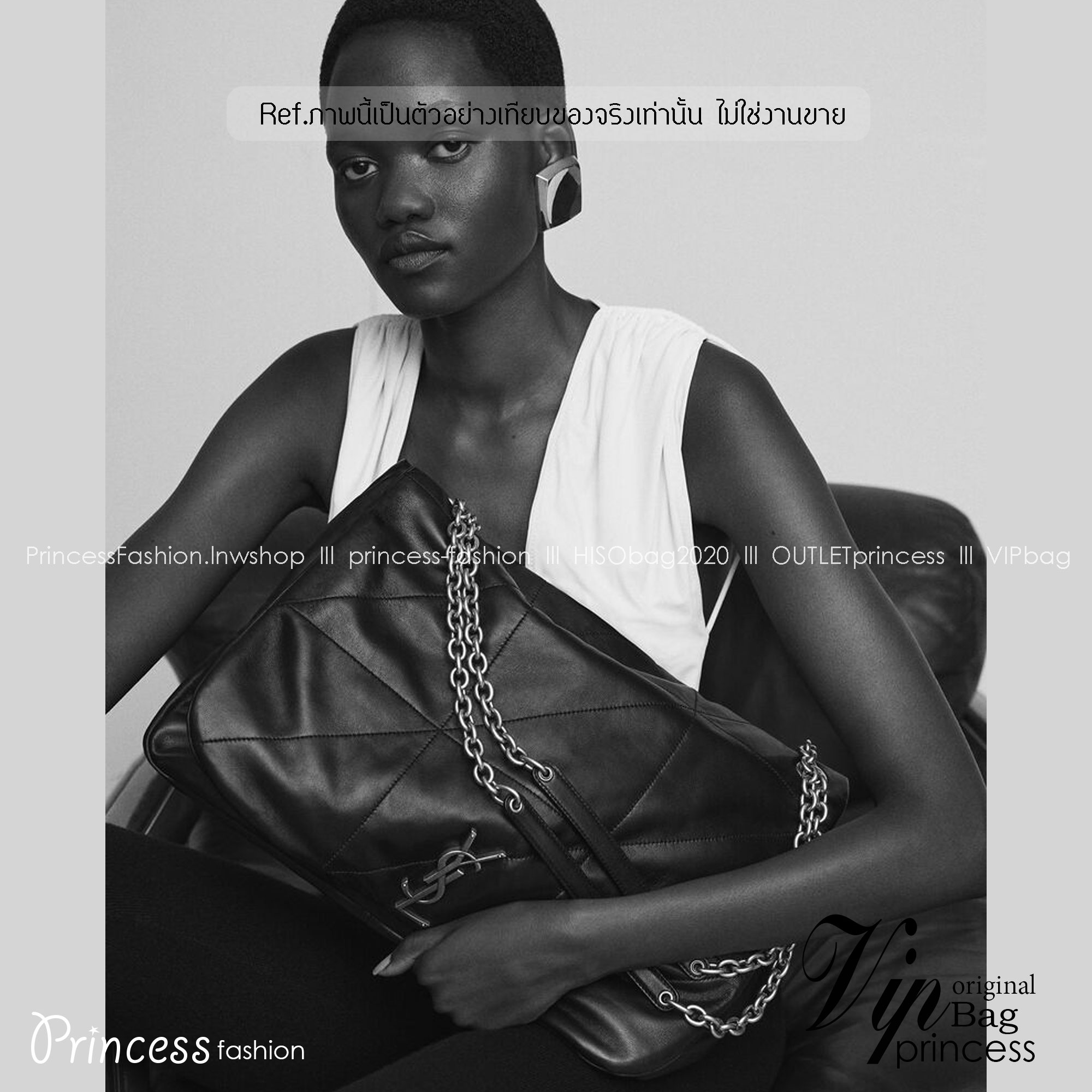 YSL JAMIE LARGE IN LEATER BAG 43cm กระเป๋าสะพายใบใหญ่ เกรดหนังสวยเต็มใบ เกรดออริ 1:1 ใช้งานต่างประเทศได้