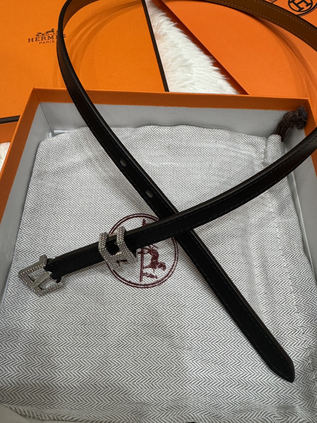 HERMES Pop H Guillochee 15 belt / HERMES Leather belt in Hunter & jewel 1.5cm เข็มขัดแบรนด์หรูหนังแท้ เกรดงานดีสุด เกรดออริ ท็อป สลับแท้ 1:1 ใช้งานต่างประเทศได้