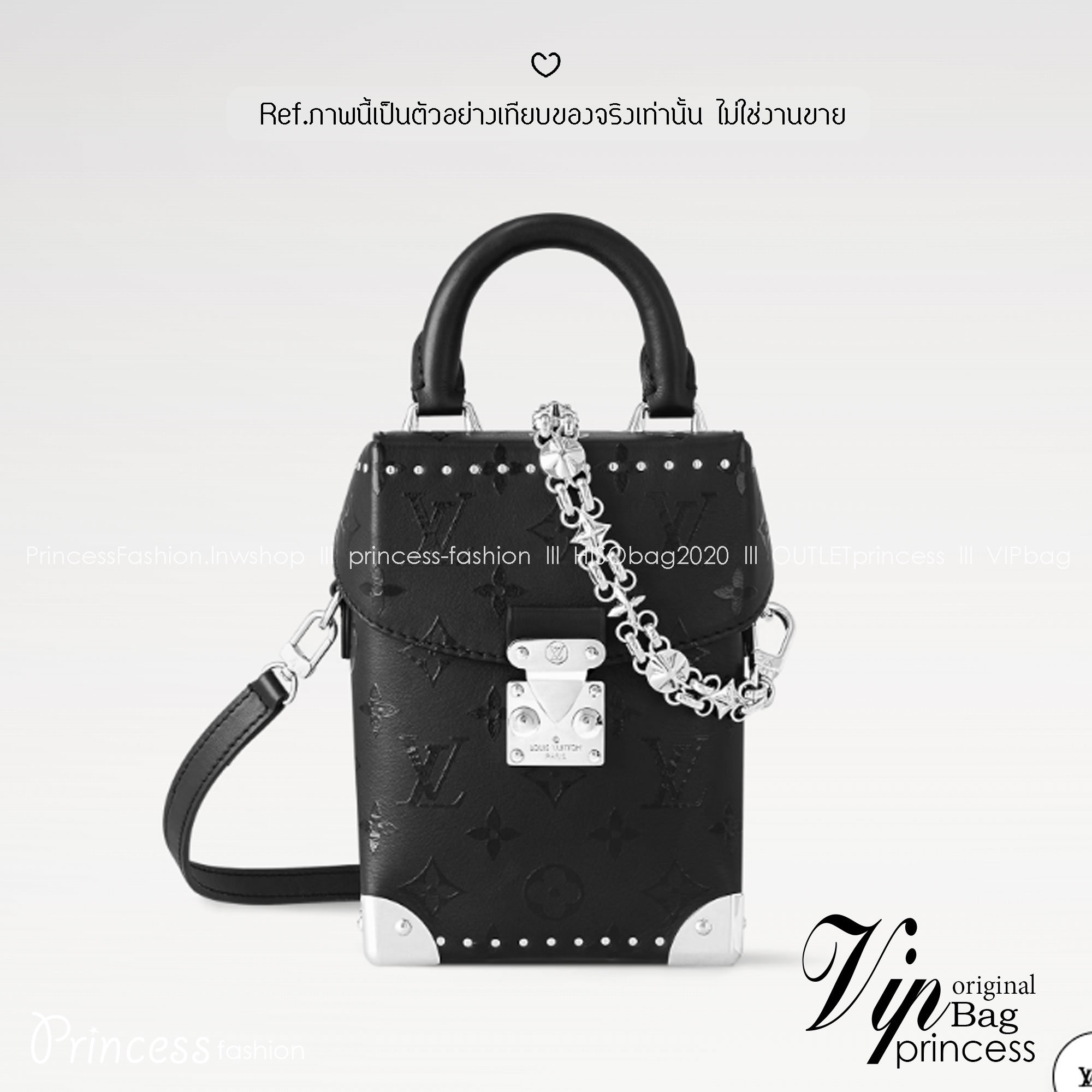 LV Camera Box Leather Bag กระเป๋าทรงกล้องสีดำคลุมโทนสวยคลาสสิก ปั้มลาย Monogram Flower ให้กลิ่นอาย edgy สไตล์ร็อกแอนด์โรล ไอเท็มหรูหราย้อนยุค ผสมผสานความทันสมัย