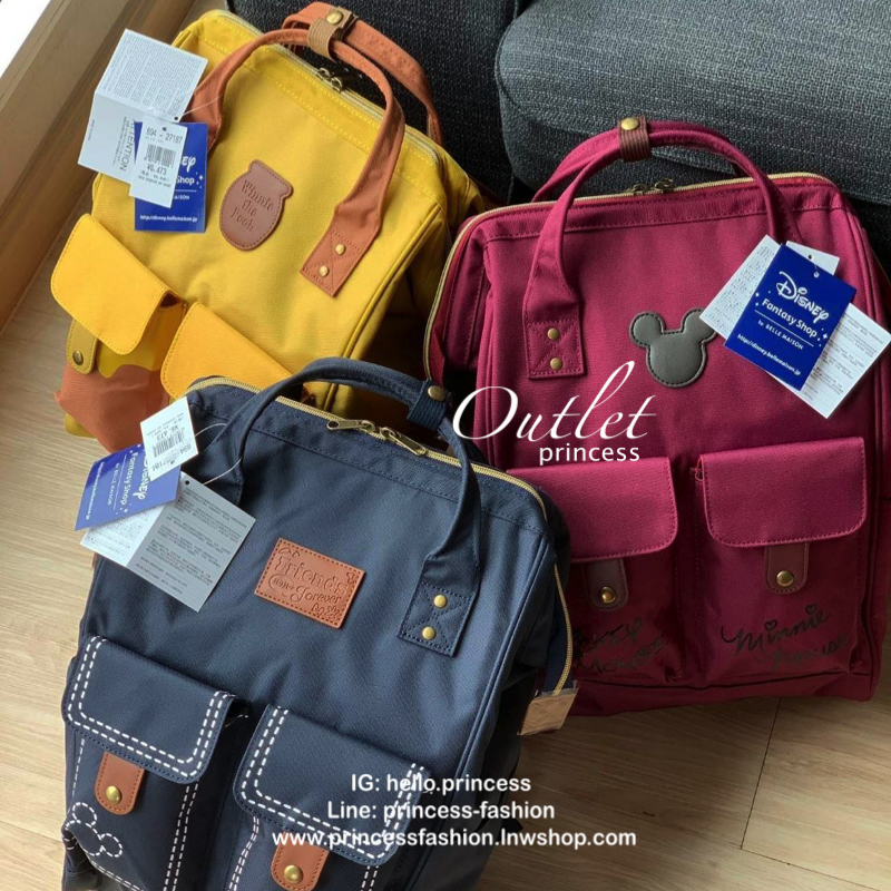 Belle Maison's Disney Fantasy Bags! รุ่น Classic Backpack จากBellemaison แห่งเดียวในประเทศญี่ปุ่น มีรูปโฉมและสไตล์ใช้งานคล้ายแบรนด์ Anello แต่งแต้มสีสันและลวดลายเพิ่มเติมลงบนกระเป๋าจากเหล่าการ์ตูนของดิสนีย์ เป็นรุ่นลิมิเตทสุดๆที่ออกมาไม่บ่อยเลยคร้า!!