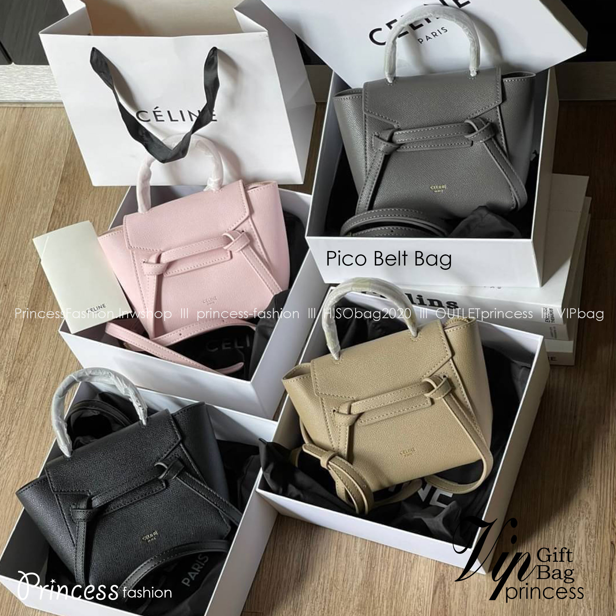 Celine Pico Belt Bag / Celine Belt Bag (ใบเล็ก) อีกหนึ่งคอลเลคชั่้นที่ได้รับความนิยมอย่างมาก บ่งบอกความเป็นตัวตนของแบรนด์ กลิ่นอายความคลาสสิก