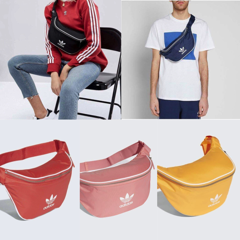 ADIDAS ORIGINALS ADICOLOR WAIST BAG ของมันต้องมี!! กระเป๋าคาดอก/คาดเอวสุดชิค ดีไซน์เรียบง่าย แต่สะพายแล้วเท่ คลาสสิคสุดๆ!! วัสดุ Nylon+Polyester กันน้ำได้ เปิด-ปิดฝากระเป๋าด้วยซิป หัวซิปปั๊มแบรนด์เป็น signature ภายในมีช่องโล่งกว้าง ใส่ของได้พอสมควร ใส่มือ