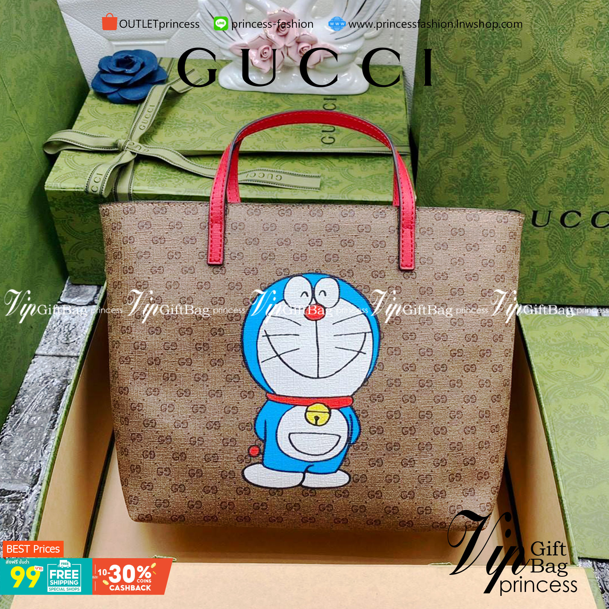 VIP 】Animal-Friendly Gucci Kid Tote Bag งานหนังแท้ทรงตั้งสวย ขนาดกะทัดรัด จุของได้เยอะ ใช้ได้ทั้งเด็กและผู้ใหญ่ น่ารักมากค่ะ **รุ่นขายดีตลอดกาล**