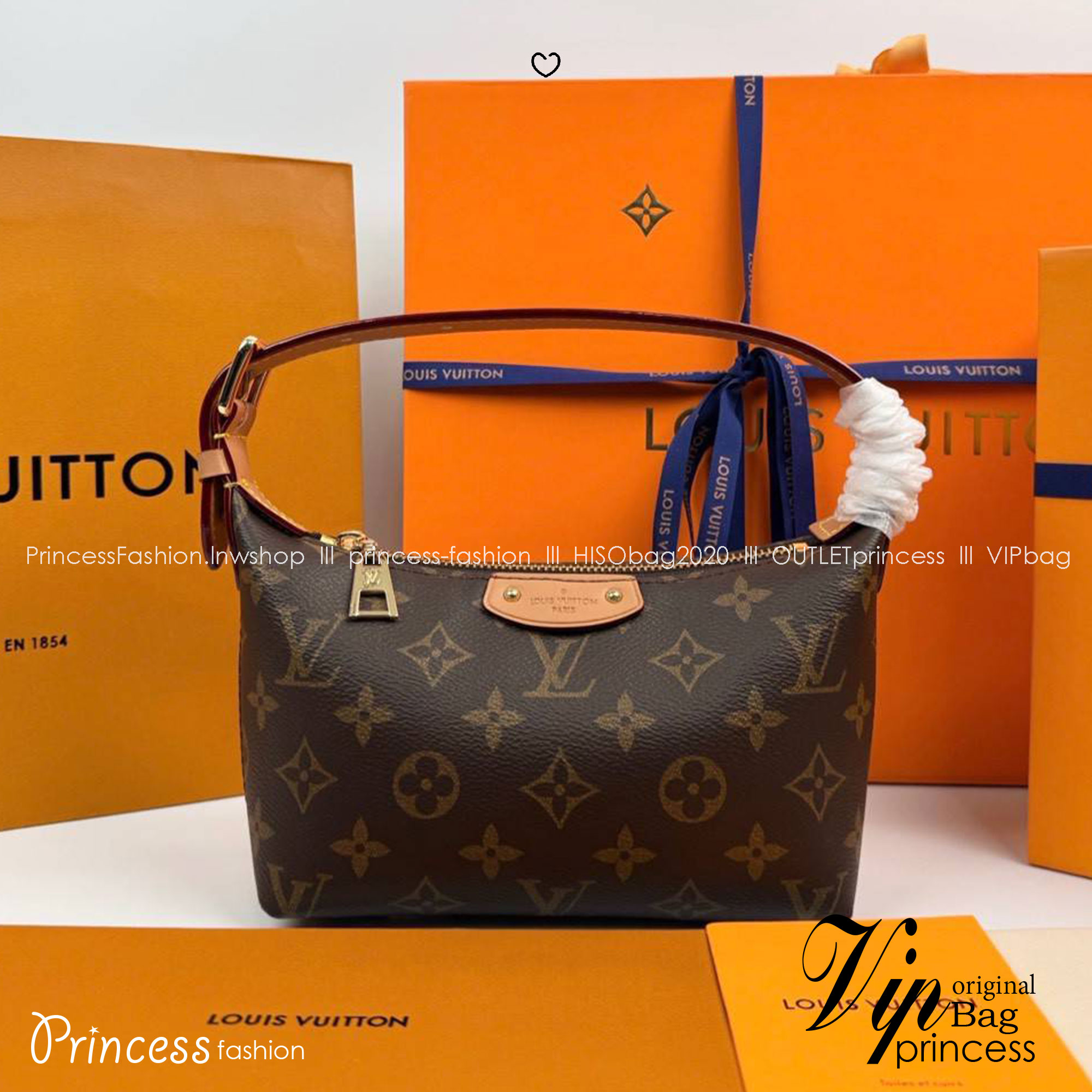 ORI หนังแท้ | LV hills pochette monogram bag กระเป๋าทรงพอช รูปทรงใหม่ใช้งานง่าย กะทัดรัด ไอเท็มจากคอลเลคชั่นประจำฤดูกาล Fall-Winter ยกระดับความงามด้วยขอบหนังและฮาร์ดแวร์สีทอง