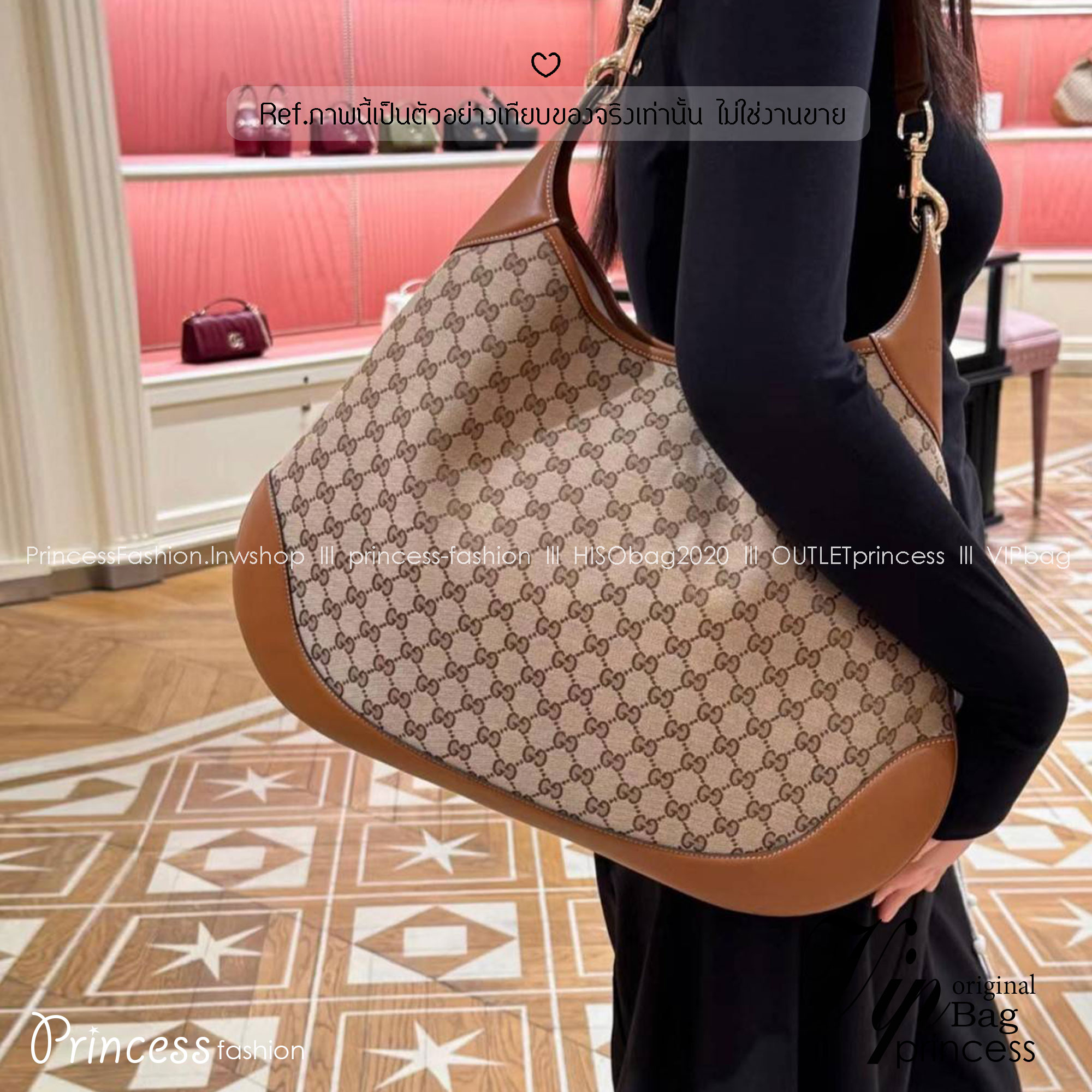 GUCCI B shoulder bag กระเป๋าสะพายไหล่รุ่นใหม่ล่าสุด สวยเริ่ดมากๆ เรียกว่าเป็นกระเป๋าที่เป็นกระแสสุดๆ และใช้ได้แบบ unisex ใบใหญ่ใส่ของได้แบบจุกๆ
