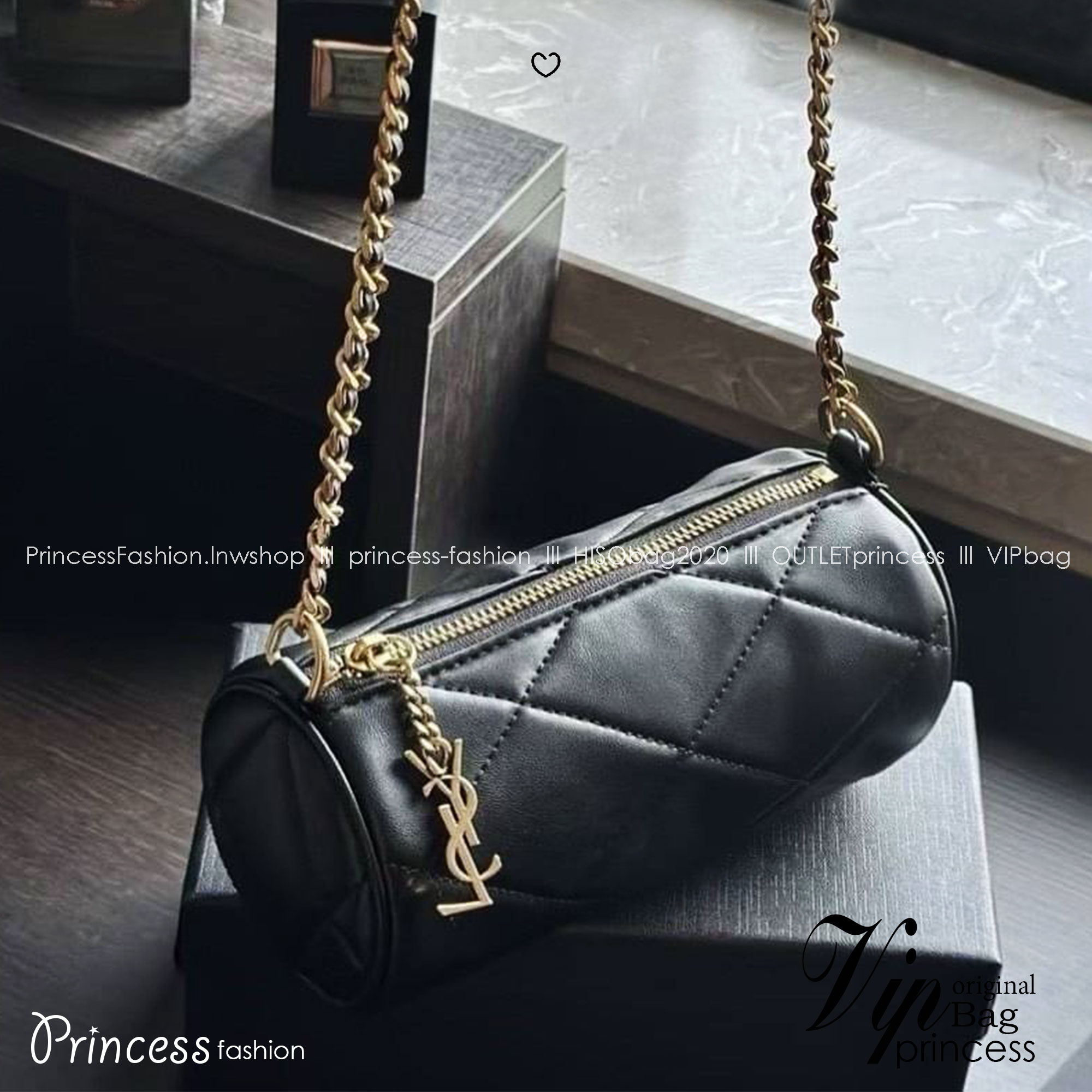 YSL Sade Mini Tube Bag กระเป๋าสะพายไหล่ดีไซน์ทรงกระบอก ให้คุณสนุกไปกับทุกสไตล์การแต่งตัว สวยหรูเรียบง่าย คงเอกลักษณ์ที่ให้ความเป็นผู้ดีในตัว -- [รับตัวแทนกระเป๋า]