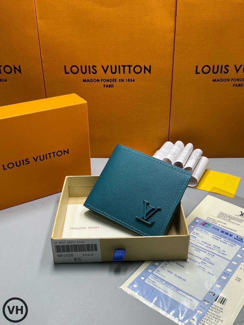 RI หนังแท้ | LV Short Wallet / LV Multiple Aerogram กระเป๋าสตางค์ใบสั้น กระเป๋าสตางค์ผู้ชาย