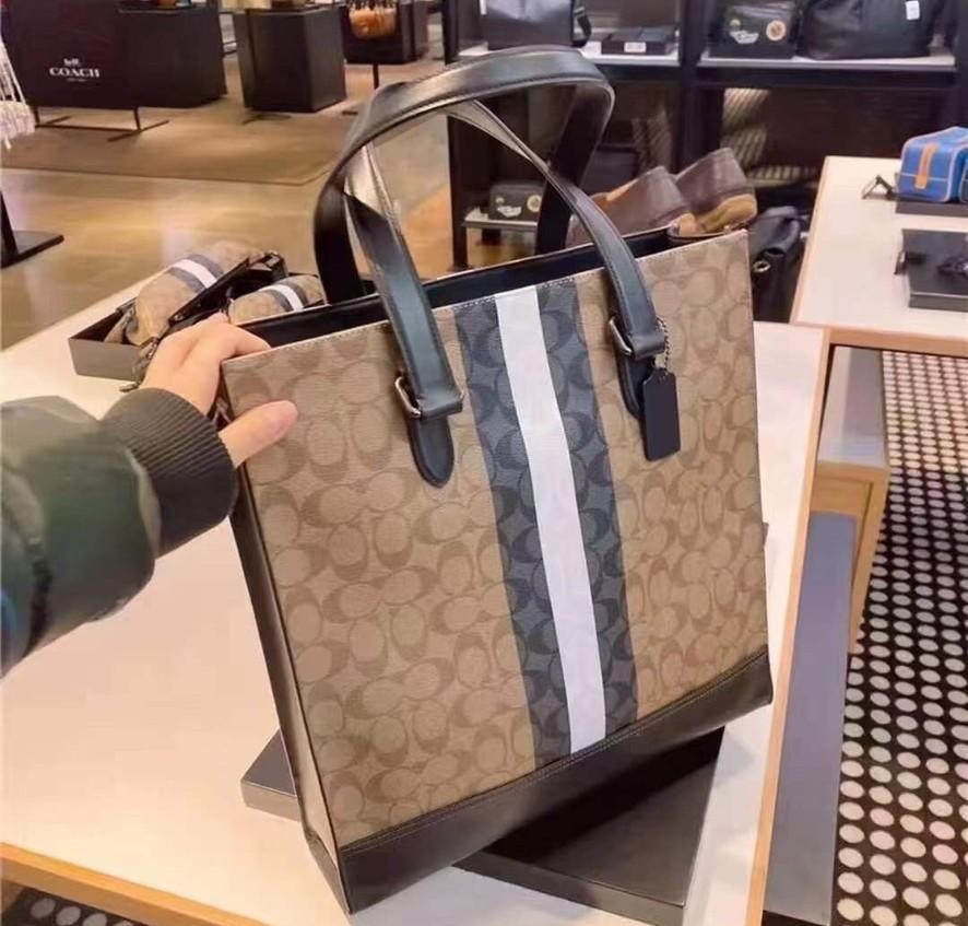 COACH GRAHAM STRUCTURED TOTE IN SIGNATURE CANVAS WITH VARSITY STRIPE C3232