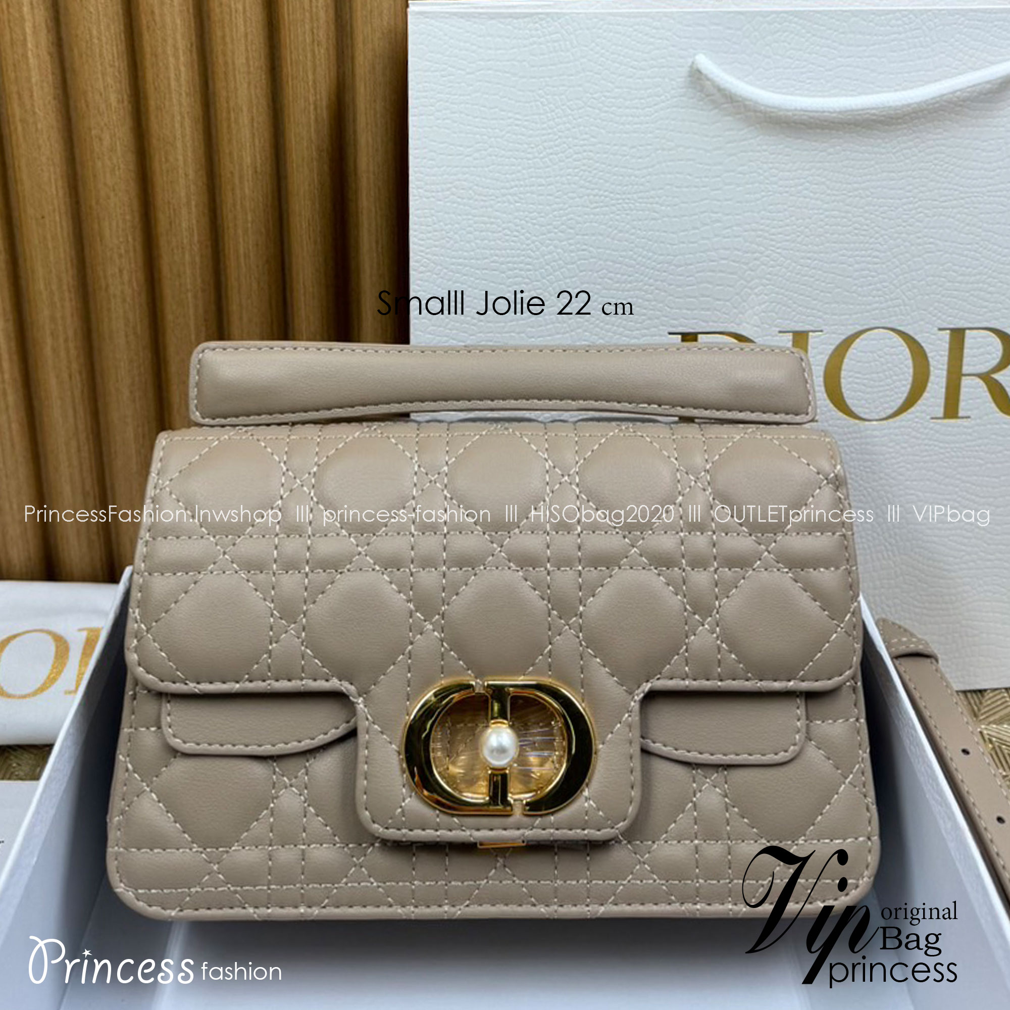 พร้อมส่ง 6 สี Small Dior Jolie Top Handle Bag 22cm กระเป๋าสะพาย เกรดออริ สลับแท้ 1:1 ใช้ต่างประเทศได้
