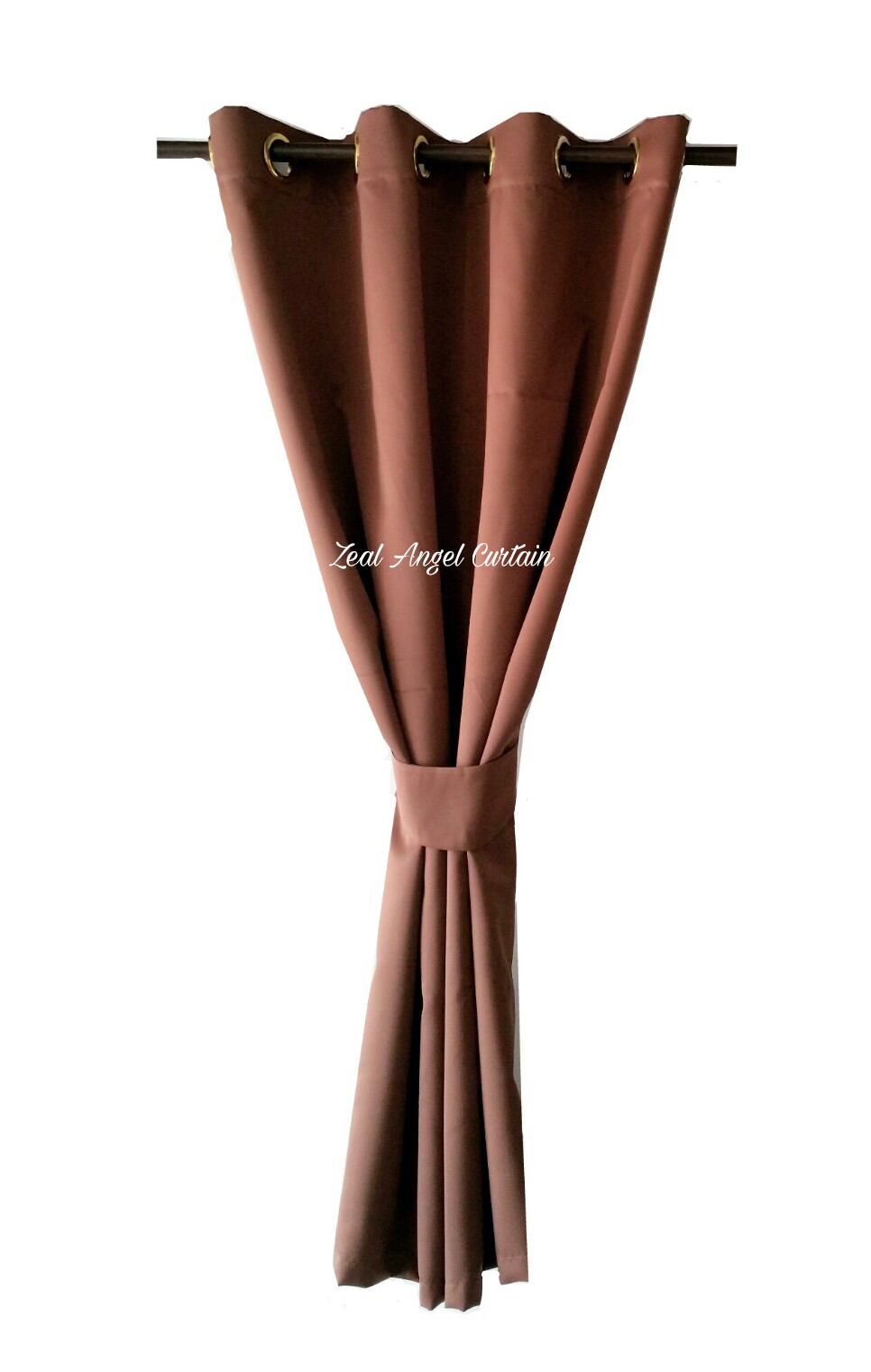 ผ้าม่านก.130*ส.150ซม./ผืนหน้าต่าง รุ่นโมเดิร์น (Modern) สีโอวัลติน(น้ำตาลแดง)
